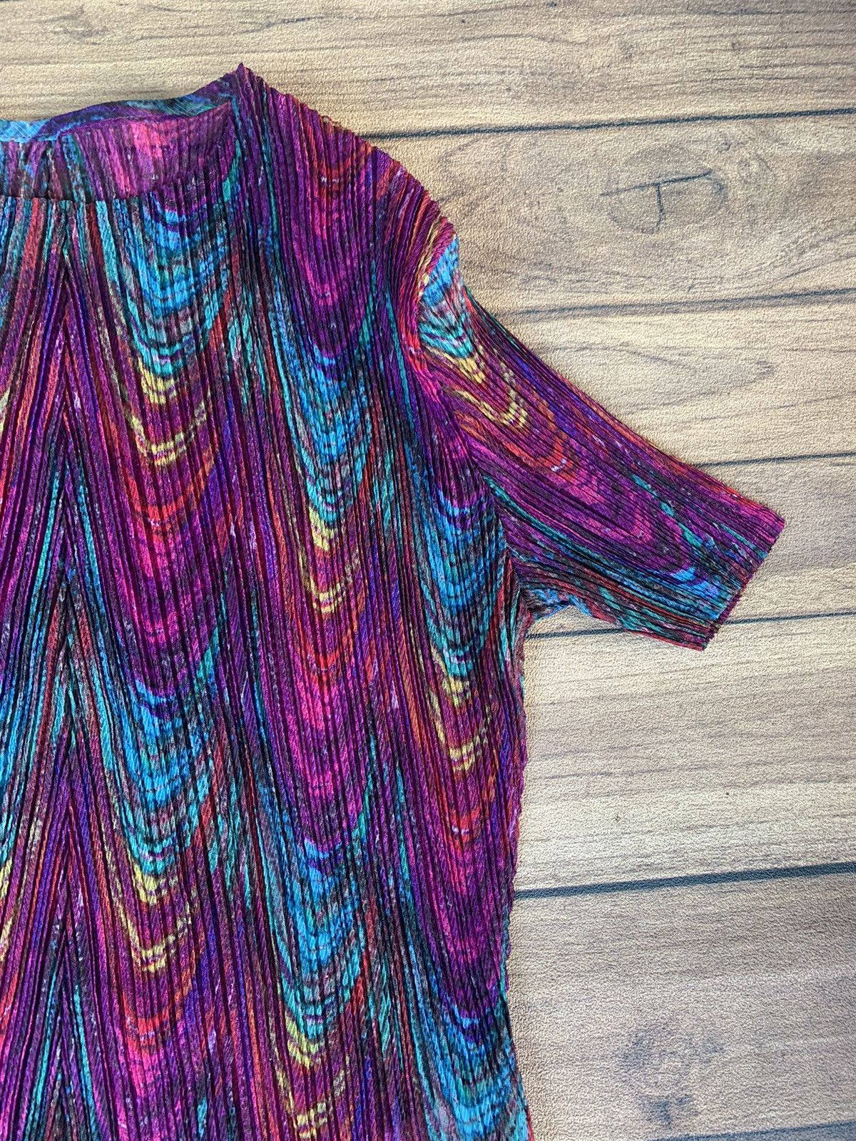 Issey Miyake Issey miyake pleats fete multi colour peacock print Size M / US 6-8 / IT 42-44 - 3 Thumbnail