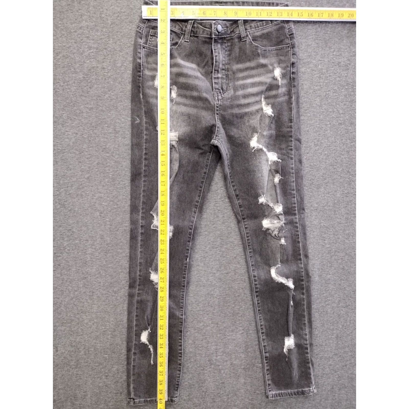 Vintage Unbranded Women's Distressed Jeans Dark Wash High Rise Pants L Denim Black 90s Mom Regular Rise Women Jeans Mens? Size 36" / US 14 / IT 50 - 4 Thumbnail