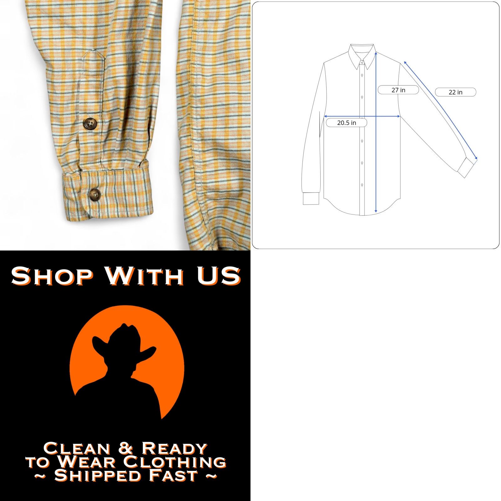 Patagonia Patagonia Shirt Womens MEDIUM Yellow Plaid Organic Cotton Outdoor 90s Vintage Button-Up Long Sleeve Casual Size M / US 6-8 / IT 42-44 - 8 Thumbnail
