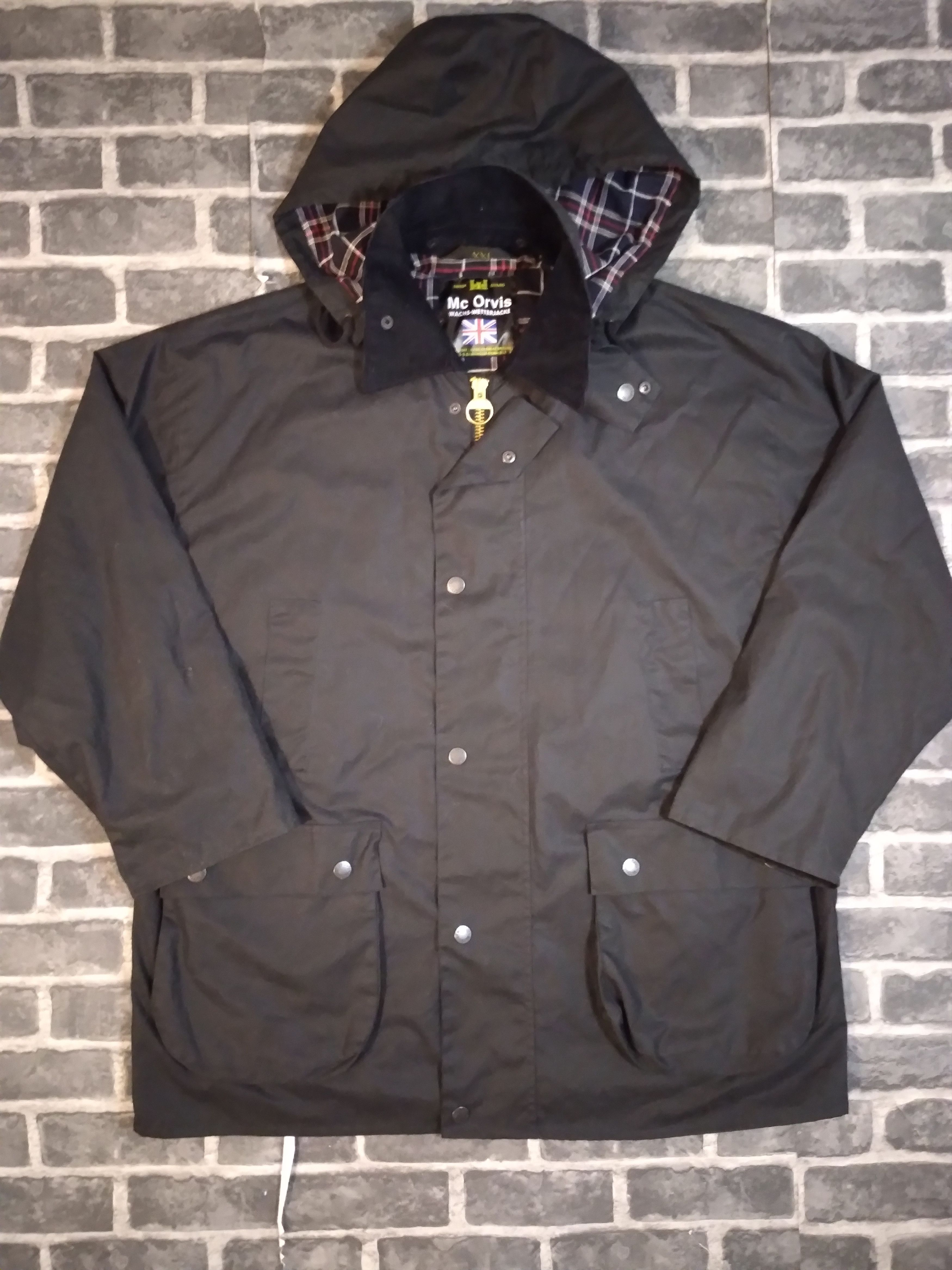 image of Barbour x Orvis Mc Orvis Wax Wetter Jacke in Black, Men's (Size 2XL)