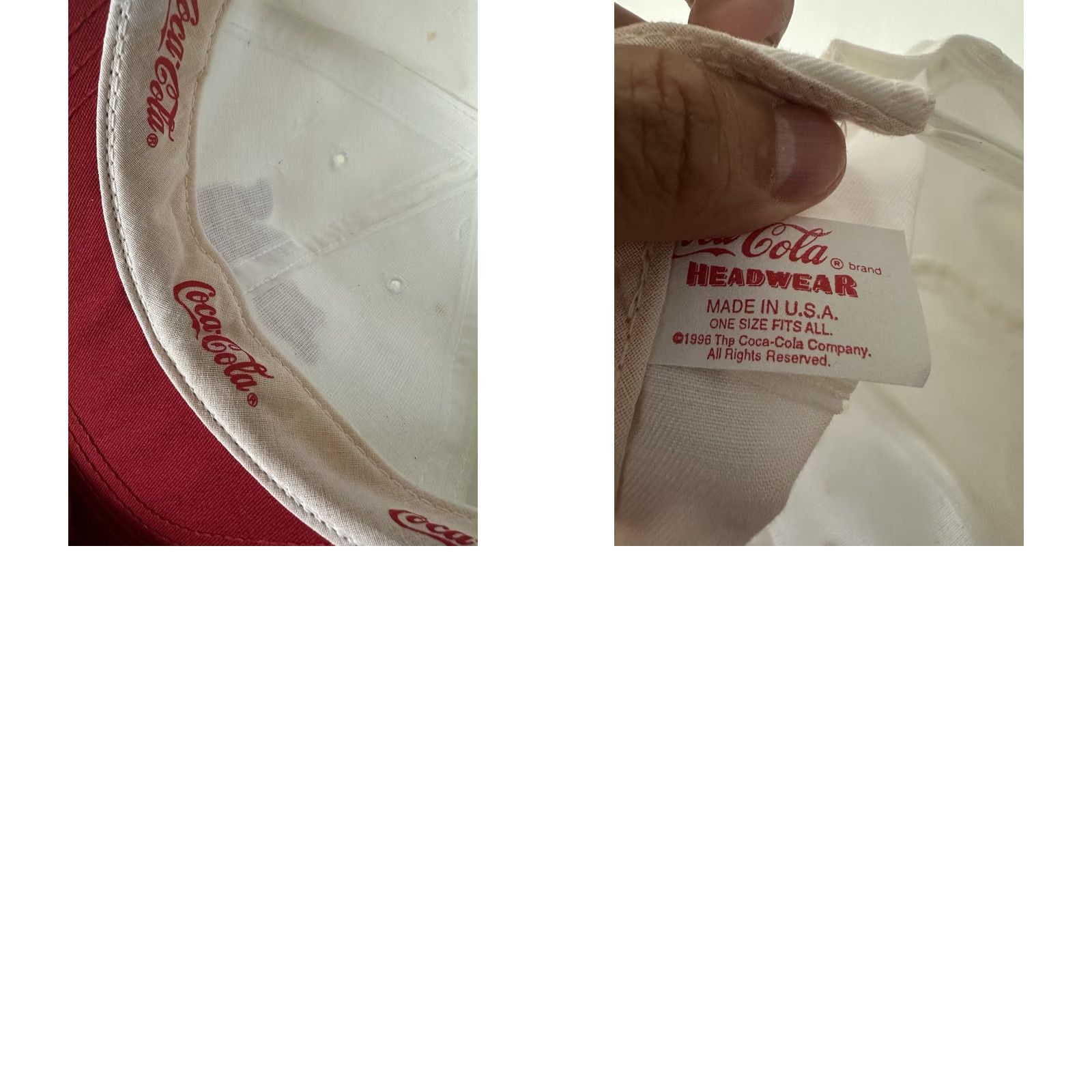Vintage VINTAGE Coca Cola Hat Snapback One Size White Men Adjustable 90s Polar Bear Coca-Cola RARE Size ONE SIZE - 8 Thumbnail