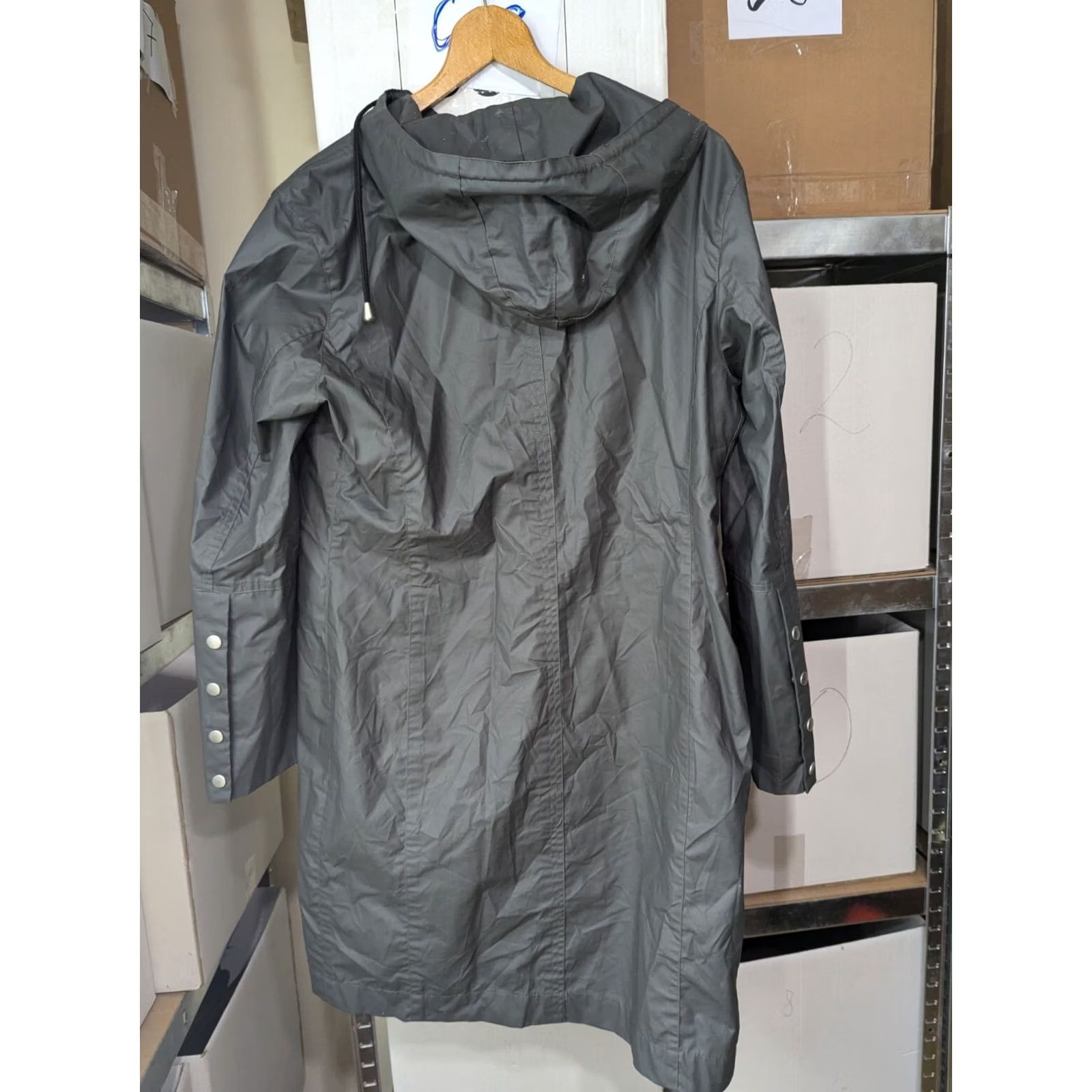 Ilse Jacobsen Ilse Jacobsen Hornbaek Raincoat Jacket Coat Size M Black Rubbercoated Womens Size M / US 6-8 / IT 42-44 - 2 Thumbnail
