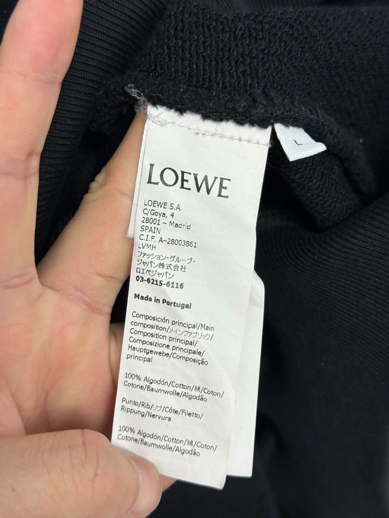 Loewe Loewe Black hoodie with a large logo on the back. Size L / US 10 / IT 46 - 4 Thumbnail