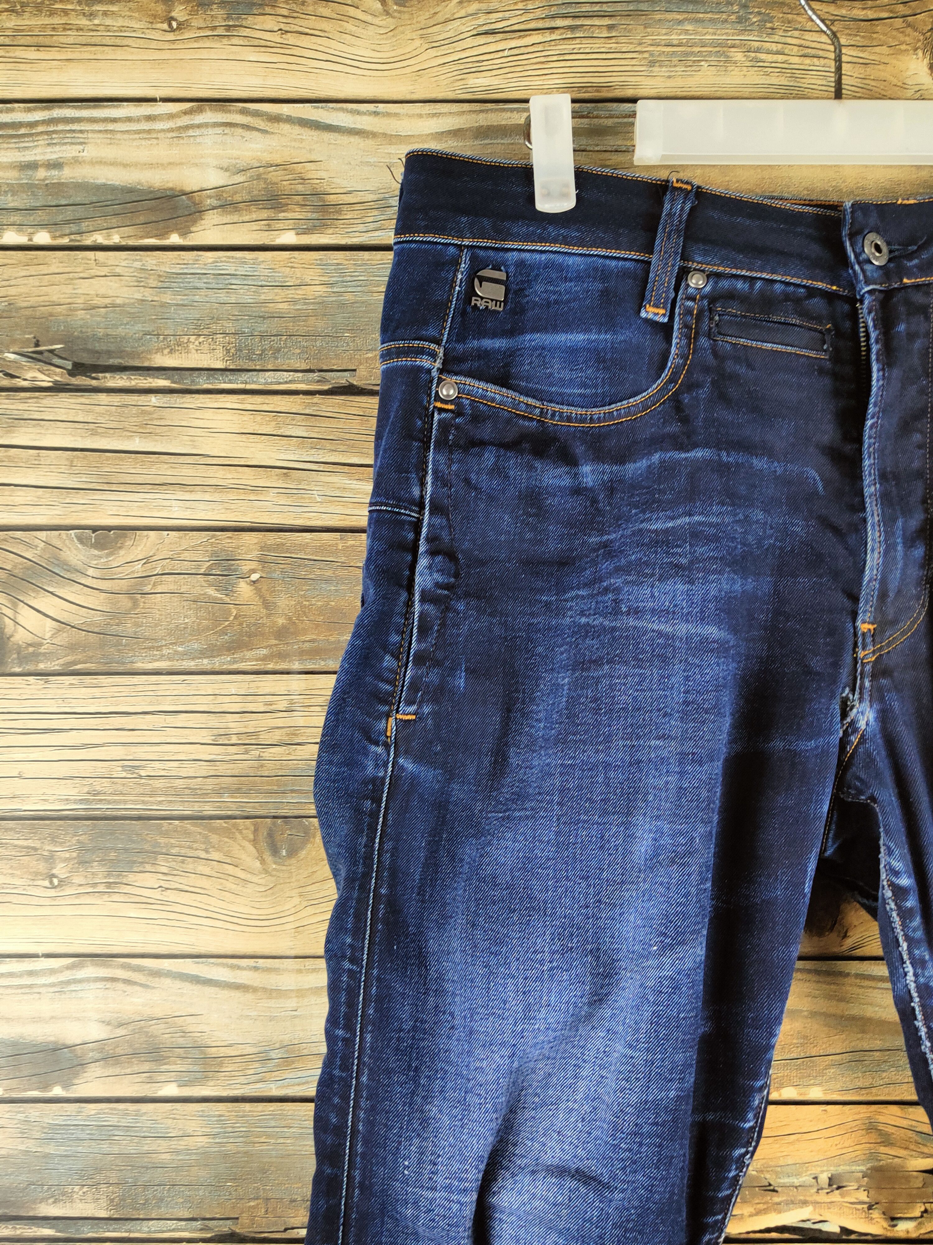 G-Star DL G-star Raw Dark Blue Distressed Ripped Jeans #S2889 Size US 33 - 4 Thumbnail