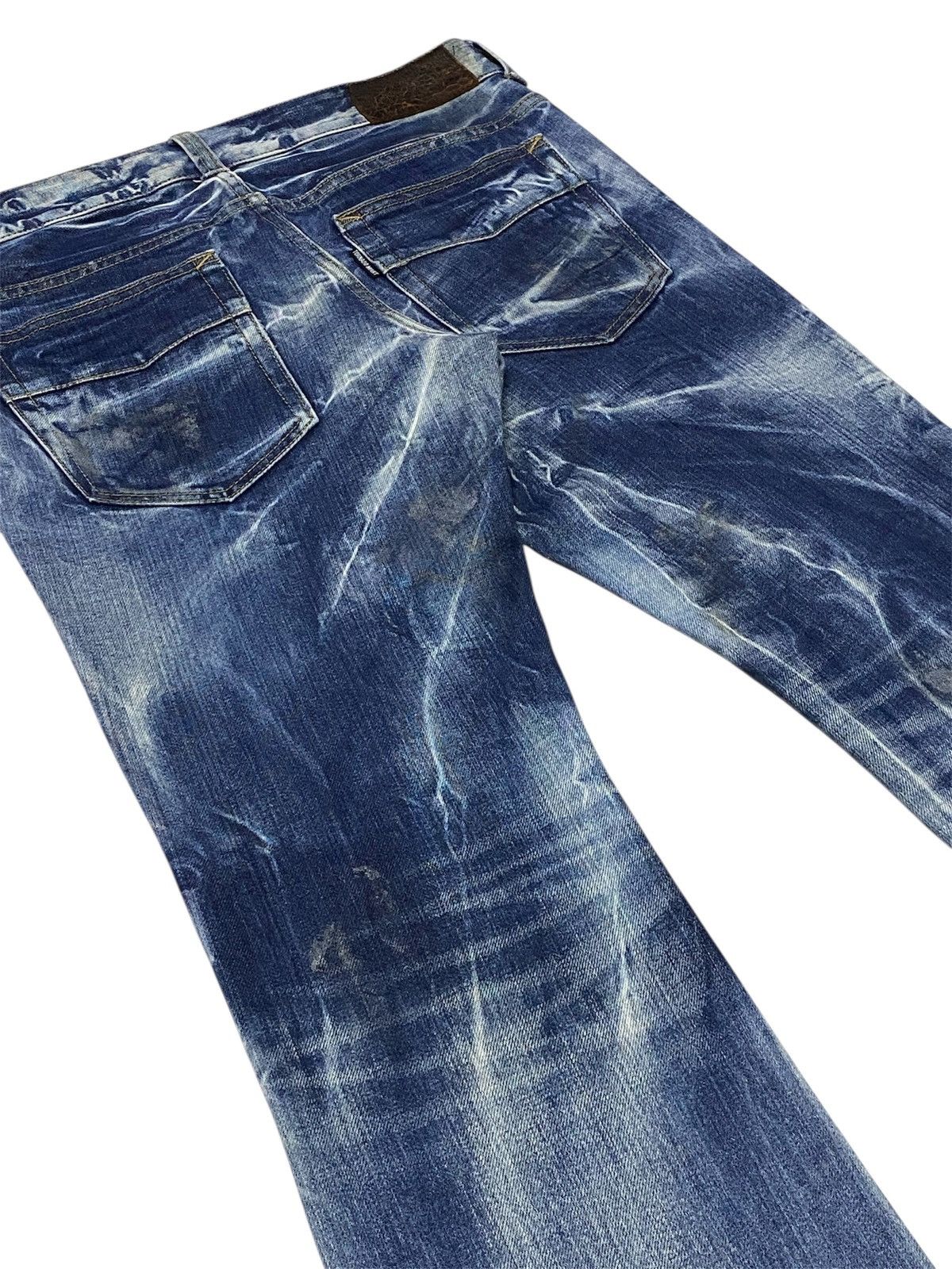 Tornado Mart 💃 Tornado Mart Flare Mudwash Whiskers Denim Pants Size US 30 / EU 46 - 7 Thumbnail