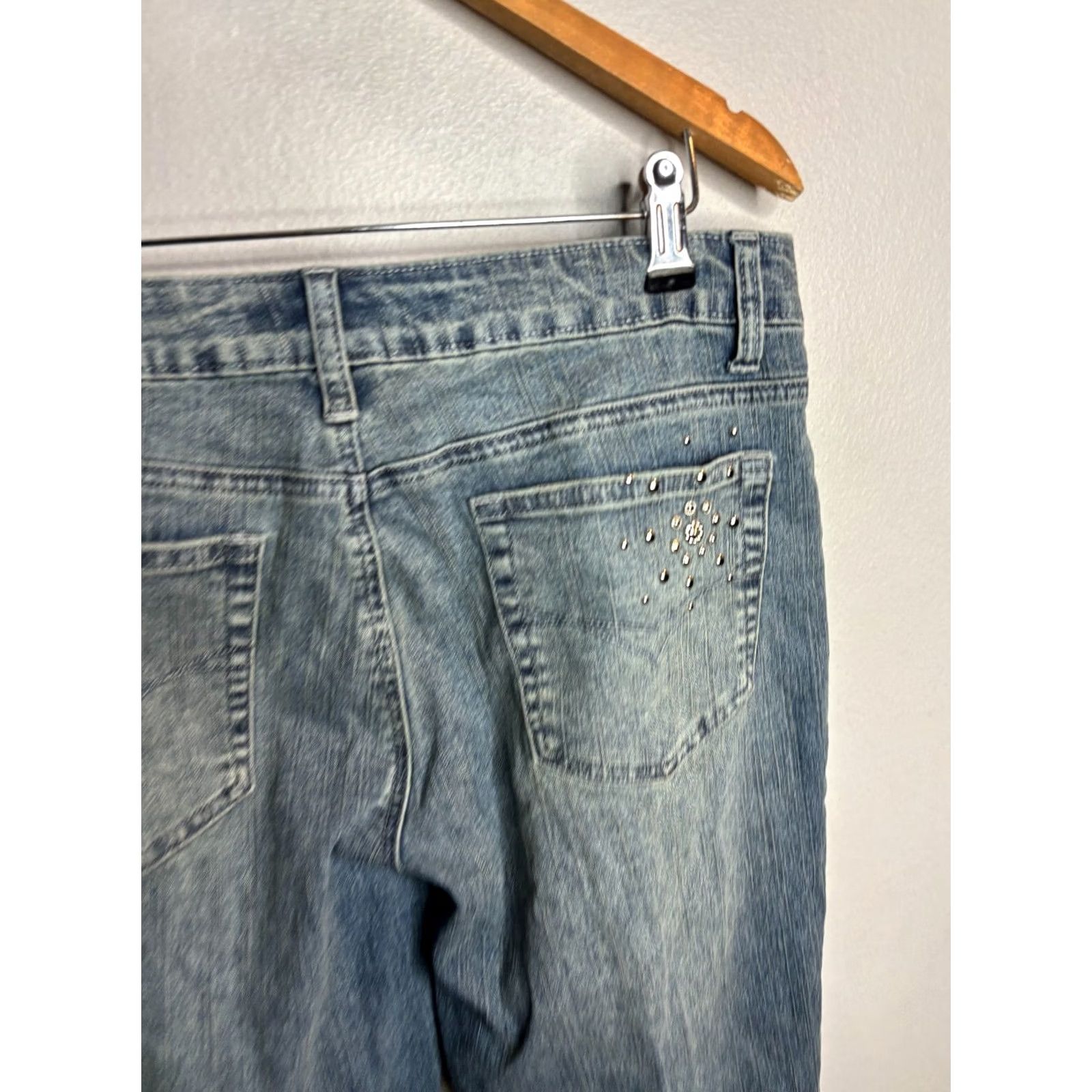 Denime VINTAGE Blue Pointe Jeans Women Size 11 Blue Straight Y2K Mid Rise Jeans 3736 Size 29" - 5 Thumbnail