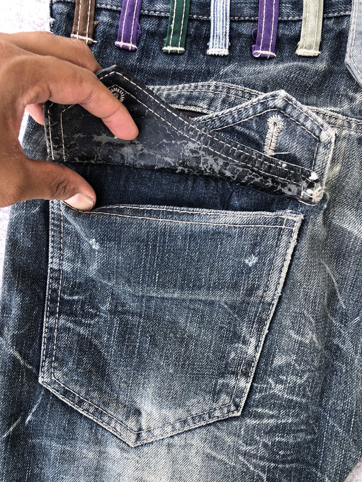 Japanese Brand × Jean Vintage Clothing Double Waist Jeans/Denim Size US 29 - 13 Thumbnail