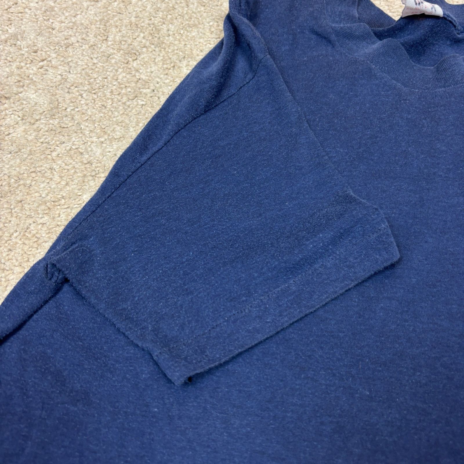 Vintage VTG 90s Sportswear Blank Blue Single Stitch Shirt Men's XL Size US XL / EU 56 / 4 - 7 Thumbnail