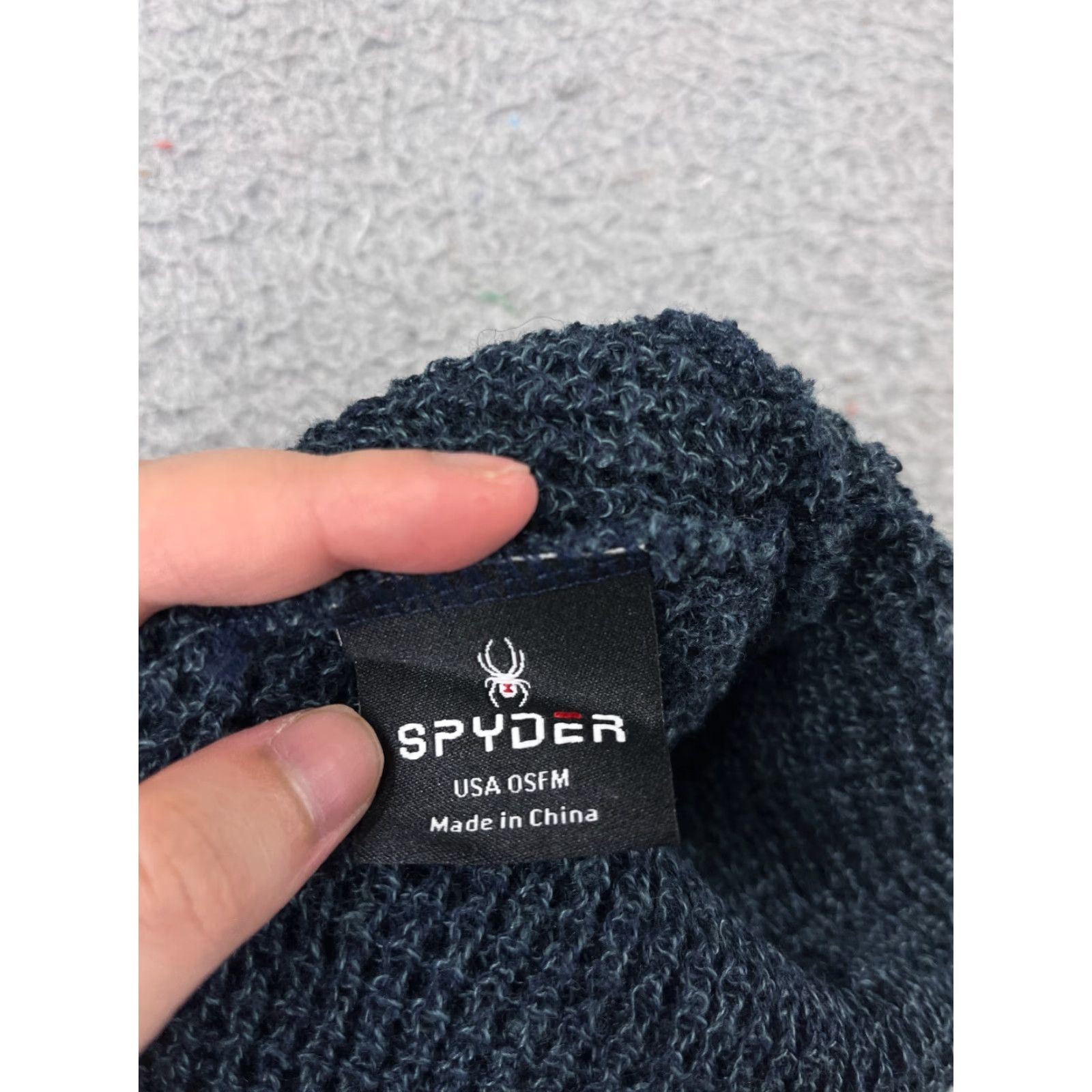 Spyder VINTAGE Spyder Beanie Toque Adult One Size Blue Knit Acrylic Polyester Blend Skate Size ONE SIZE - 6 Thumbnail