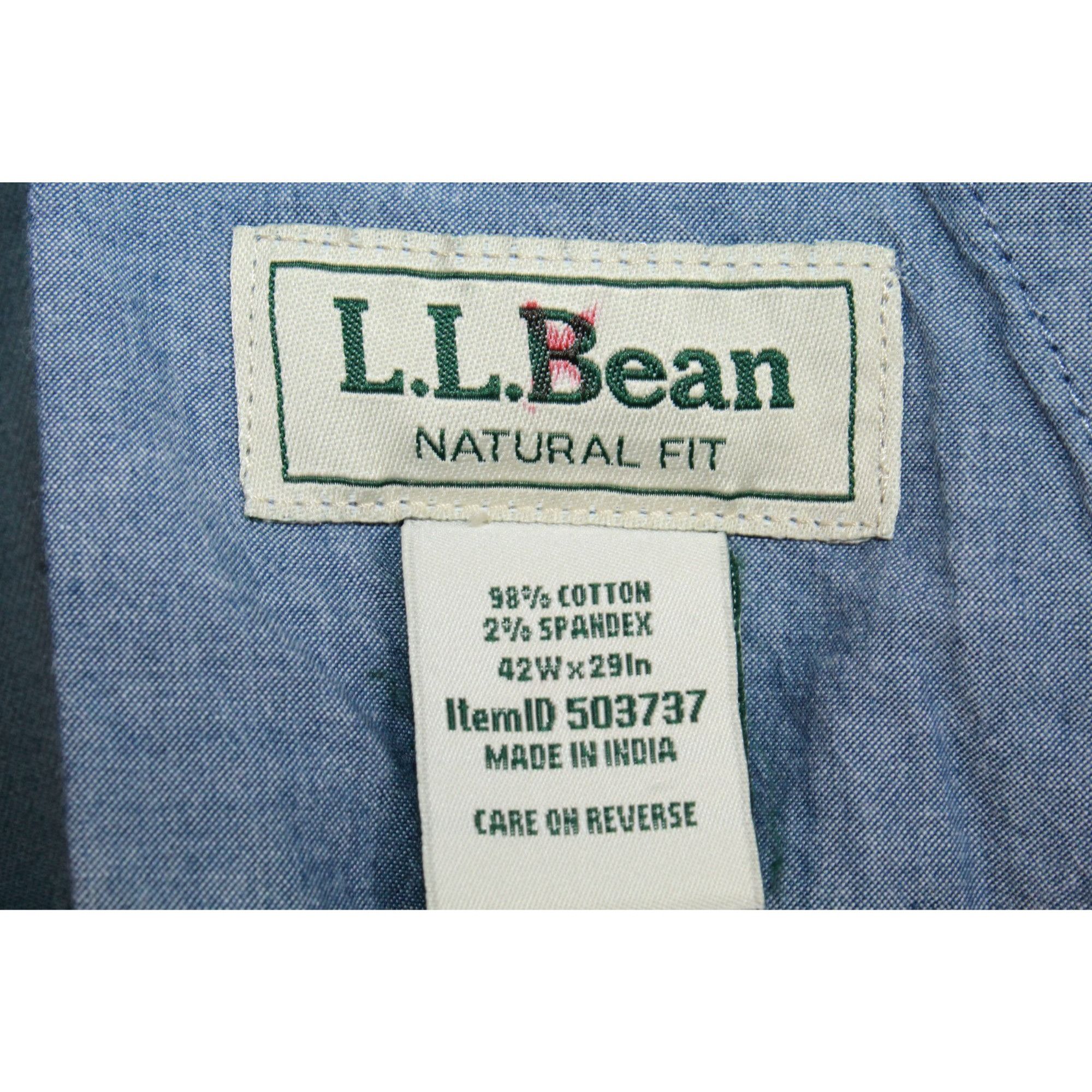 L.L. Bean LL Bean Men's Gray Natural Fit Pants Flat Front Chino Casual Size US 42 / EU 58 - 7 Thumbnail