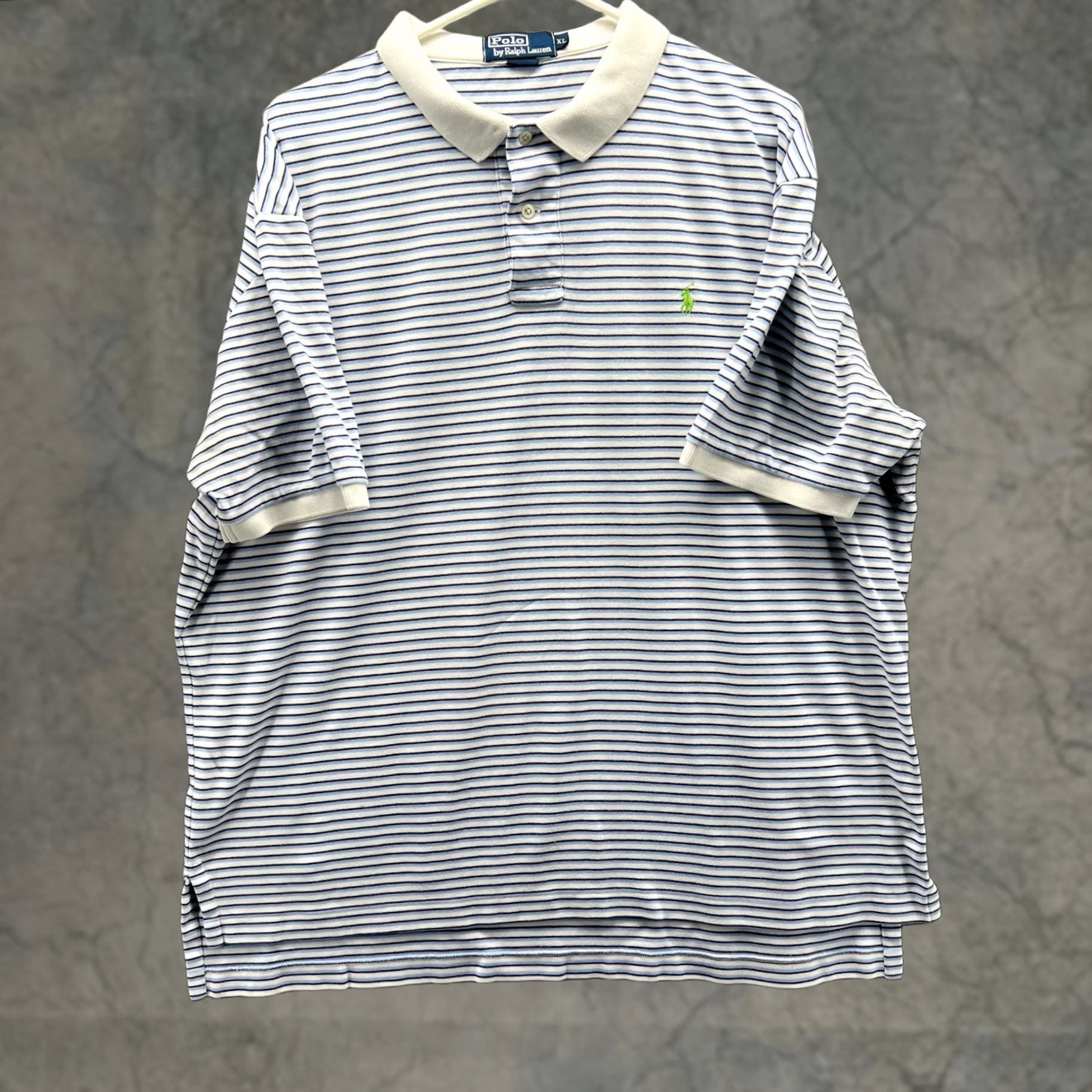 Polo Ralph Lauren VINTAGE Polo Ralph Lauren Polo Shirt Mens XL Blue Stripes Preppy Rugby Size US XL / EU 56 / 4 - 1 Thumbnail