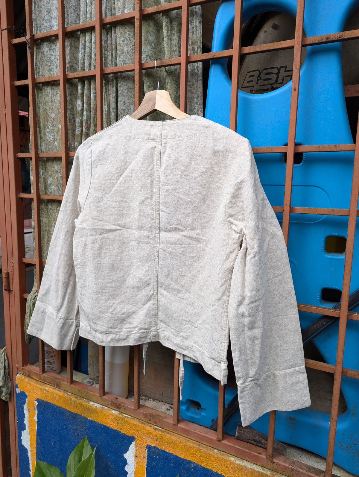 Designer × Japanese Brand White Linen Jacket Women IENA Size XS / US 0-2 / IT 36-38 - 6 Thumbnail