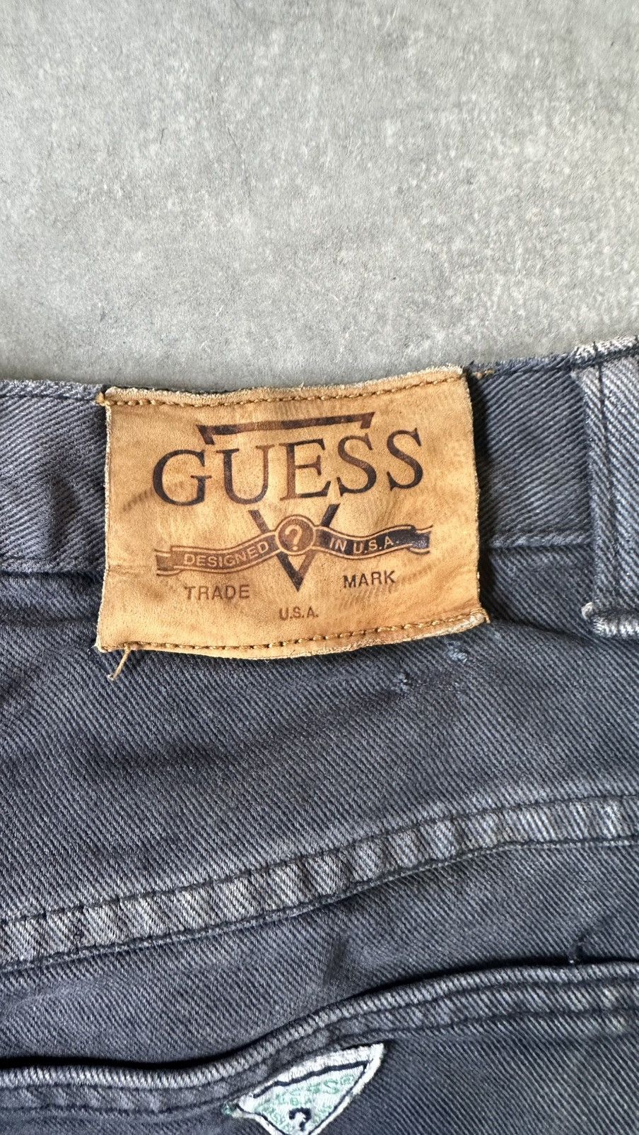 Guess VINTAGE GUESS USA DISTRESSED DENIM BLACK PANT Size US 30 / EU 46 - 13 Thumbnail