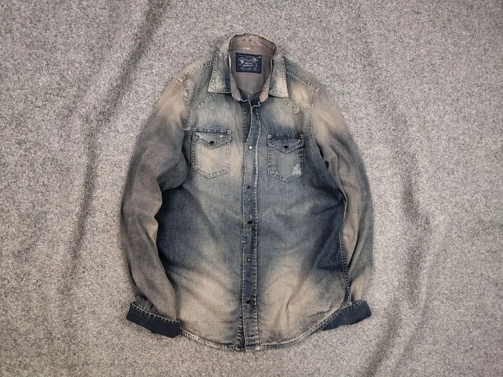 Diesel Diesel Industry Sonora Faded Denim Shirt Long sleeve Y2K Size US S / EU 44-46 / 1 - 1 Thumbnail