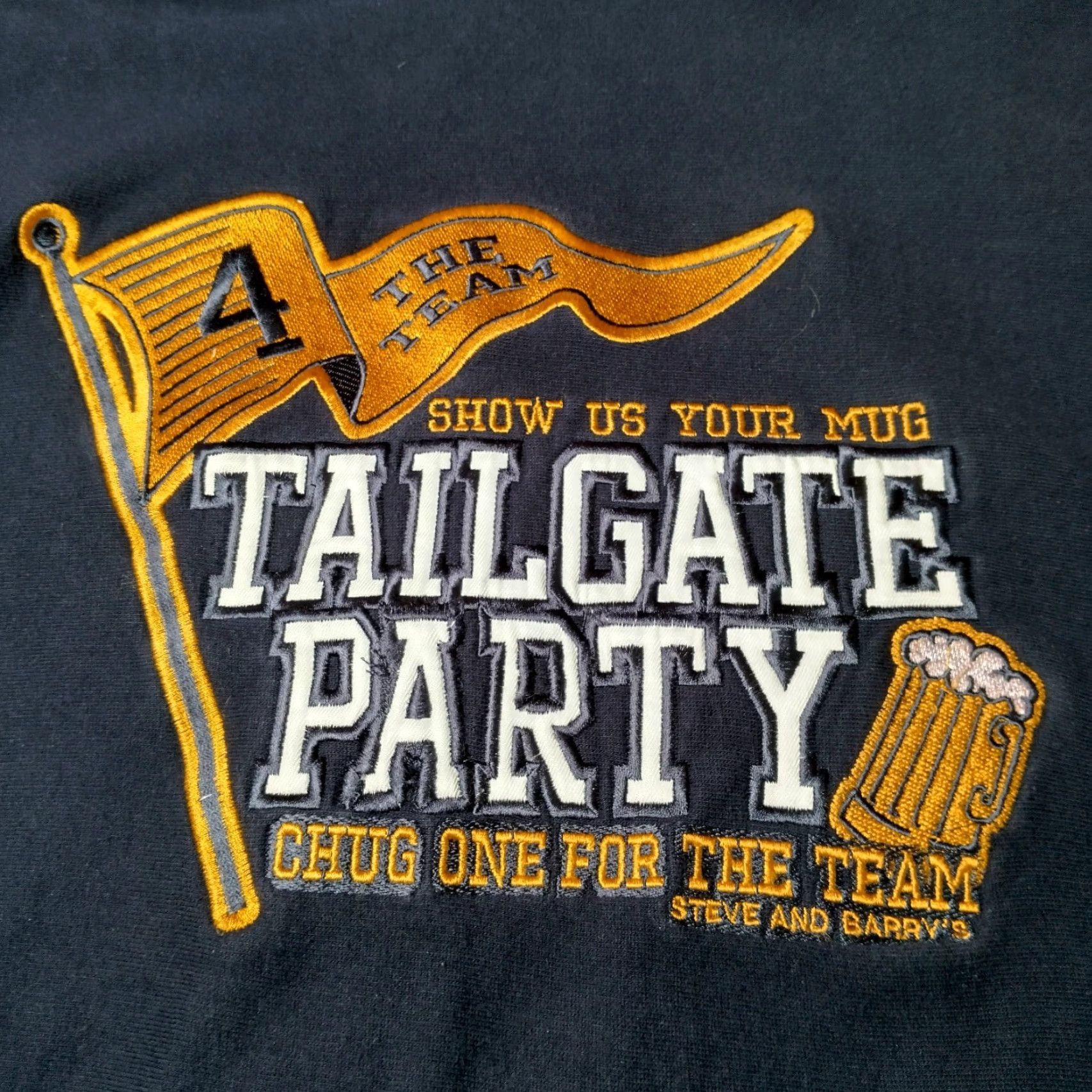 Vintage VINTAGE Steve & Barry's Tailgate Party Sweatshirt Hoodie XL Men Blue Size US XL / EU 56 / 4 - 4 Thumbnail