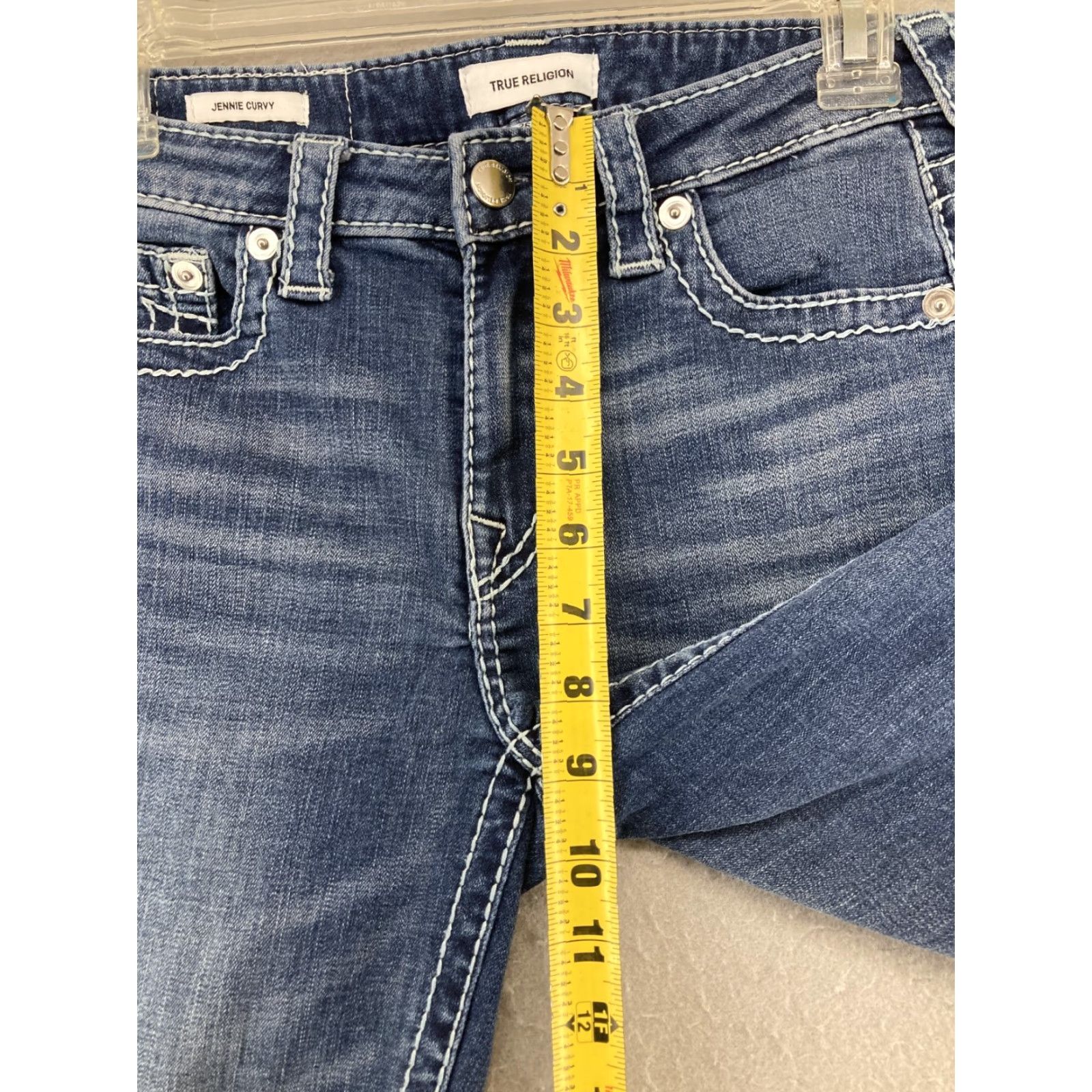 True Religion True Religion Jeans Womens 26 Denim Straight 26x26 Blue Stretch Pockets 5-Pocket Design Regular Jeans Mens Womens Boys Girls Size 26" / US 2 / IT 38 - 7 Thumbnail