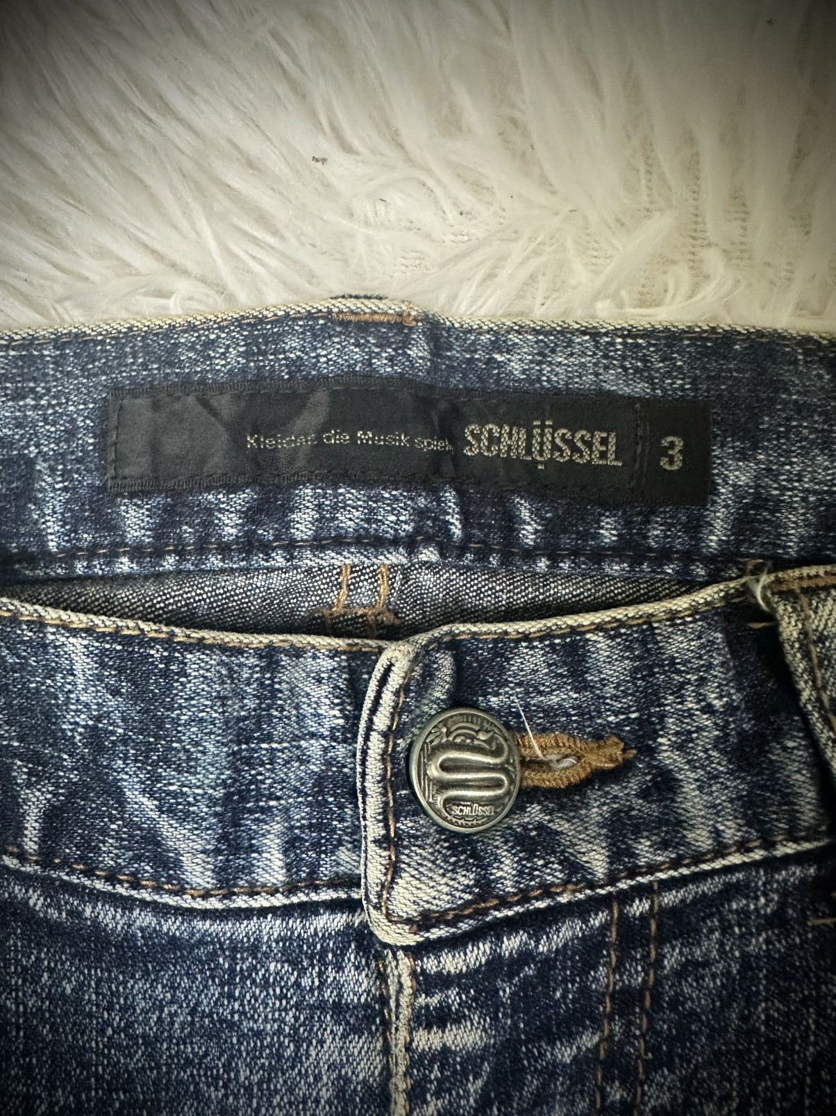 Japanese Brand 💥rare💥 2000s schlussel whiskers flare denim jeans Size US 32 / EU 48 - 5 Thumbnail