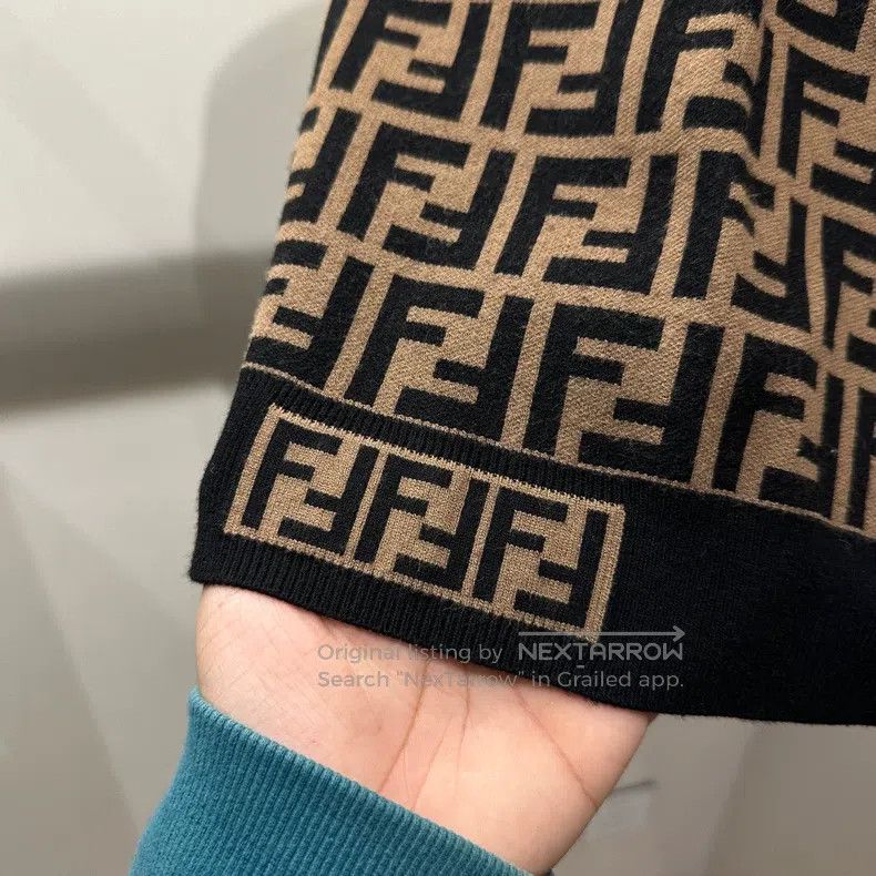 Fendi Fendi All-over Double F Knit Short Sleeve Size XS / US 0-2 / IT 36-38 - 6 Thumbnail
