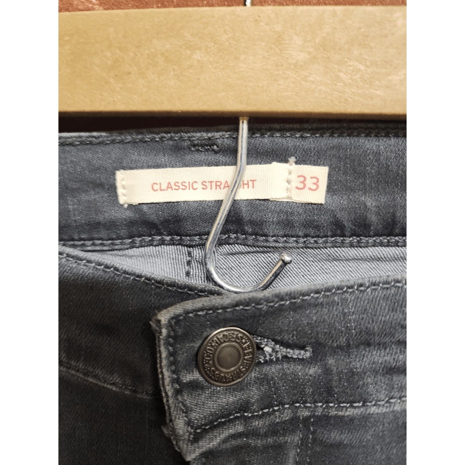 Levi's Levi's 511 Jeans Men Gray Straight 33 x 30 5-Pocket Denim Regular Fit Size 33 Size US 33 - 3 Thumbnail