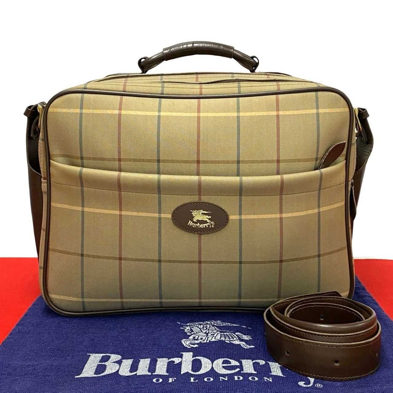 Burberry Burberry Shoulder Bag Brown Cotton Size ONE SIZE - 1 Thumbnail