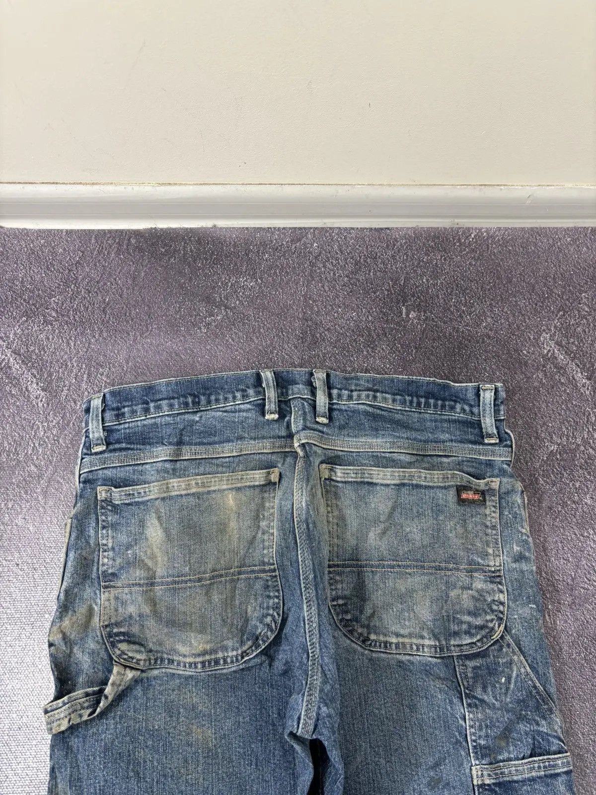 Dickies × Vintage Vintage Dickies Distressed Work Denim Faded Baggy Jeans Size US 34 / EU 50 - 6 Thumbnail