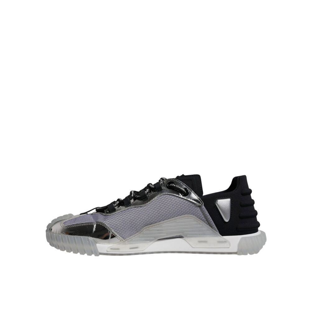 Dolce & Gabbana Dolce & Gabbana Silver Black Nylon NS1 Low Top Sneakers Shoe Size US 10 / EU 43 - 5 Thumbnail
