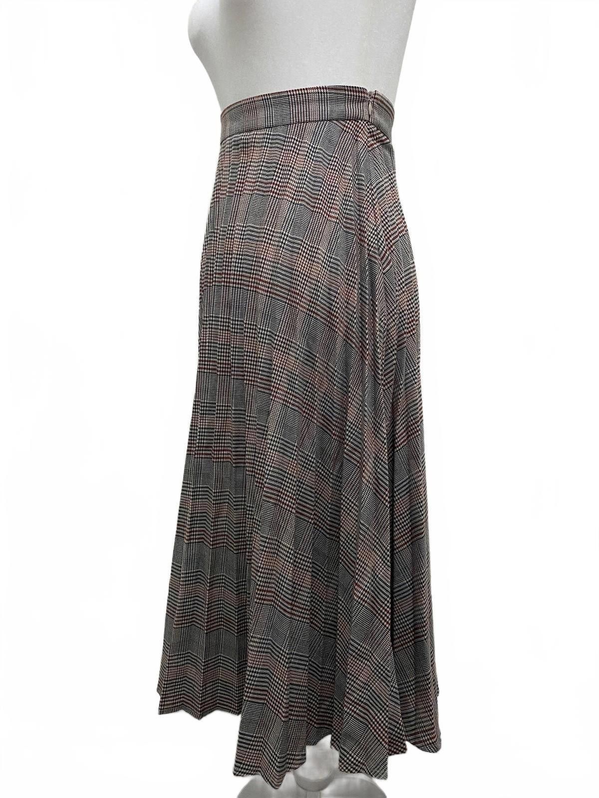 Lulus LULUS Multi Plaid Pleated Mid Skirt (SMALL) Size 28" / US 6 / IT 42 - 7 Thumbnail