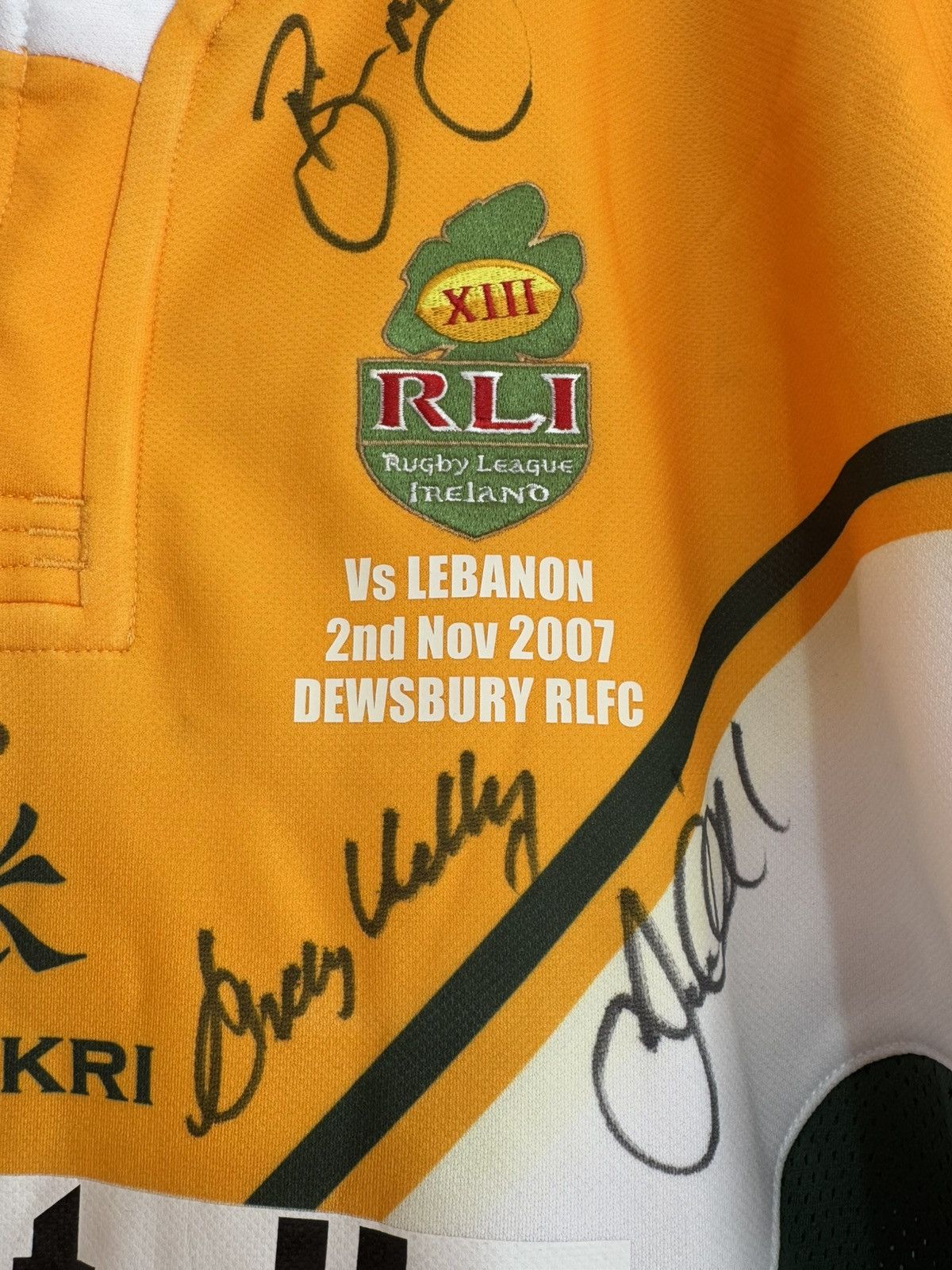 Other Rare Ireland vs Lebanon 2007 Signed Rugby Jersey Vintage Kit Size US XXL / EU 58 / 5 - 11 Thumbnail