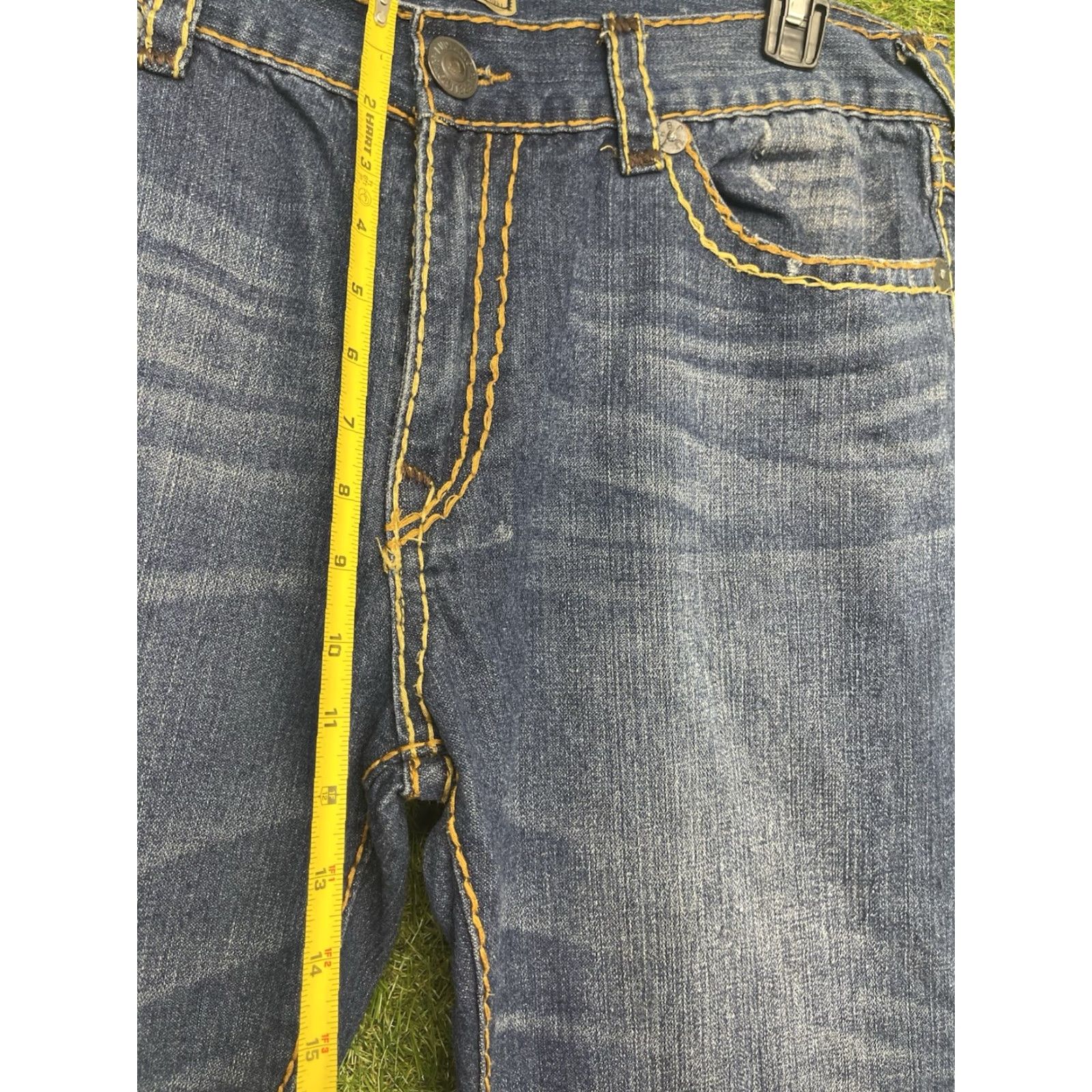 True Religion True Religion Jeans Men 40 Ricky Relaxed Straight Denim Big T Flap Pockets USA 2000s Grunge Size US 40 / EU 56 - 4 Thumbnail