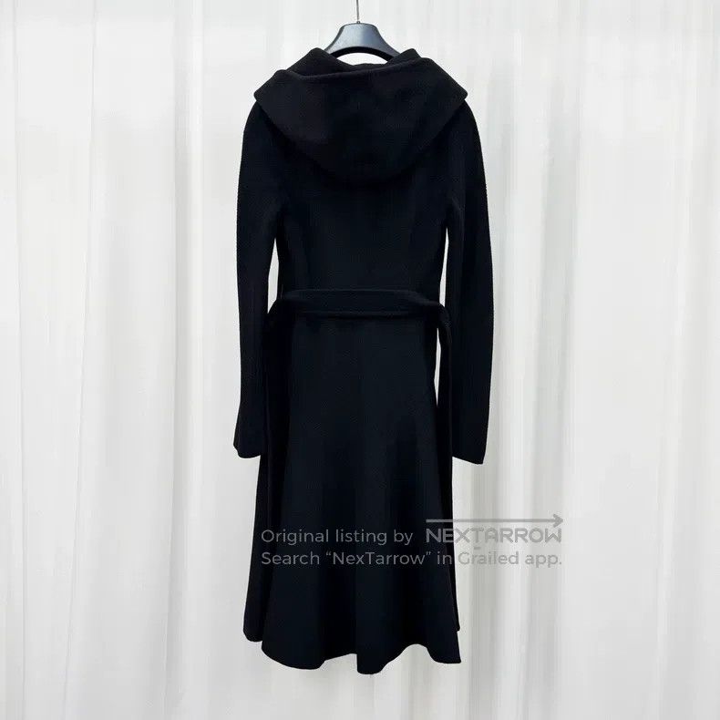 Max Mara Max Mara Black Hooded Cashmere Overcoat Size S / US 4 / IT 40 - 2 Thumbnail
