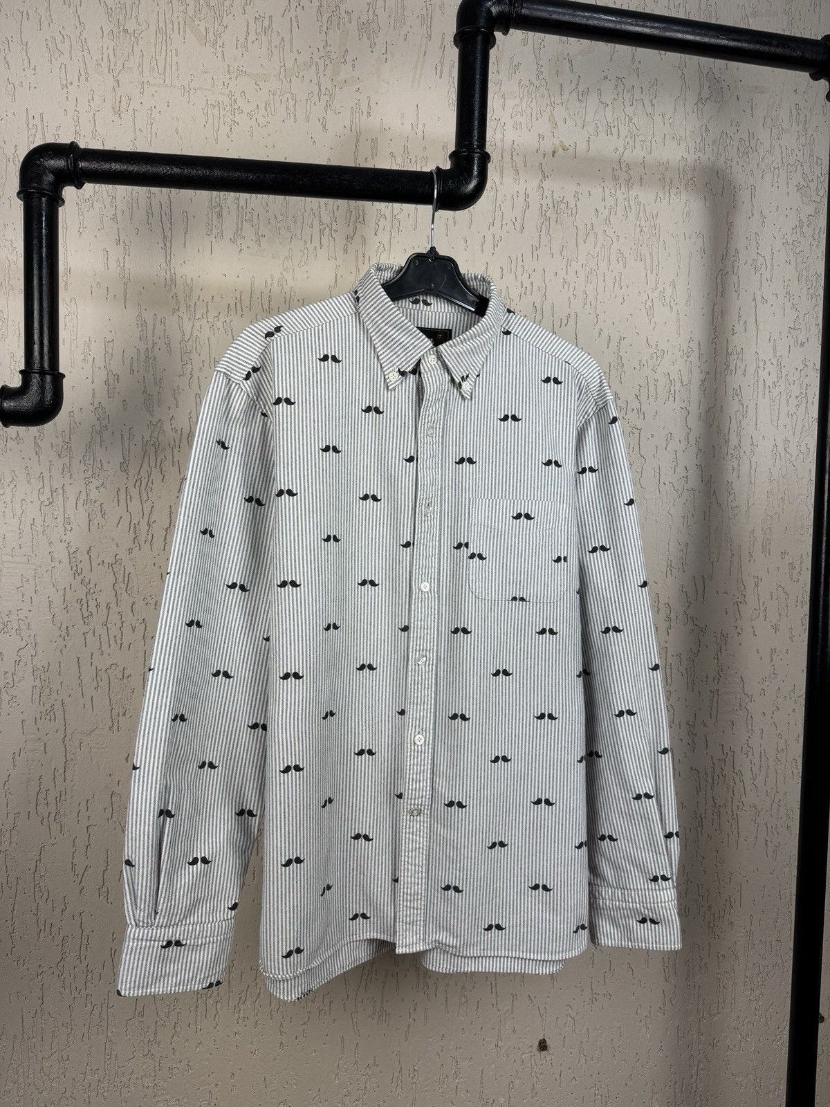 Bape Mr. Bathing Ape Cotton Check Shirt Gray Bape Made in Japan Size US L / EU 52-54 / 3 - 2 Thumbnail