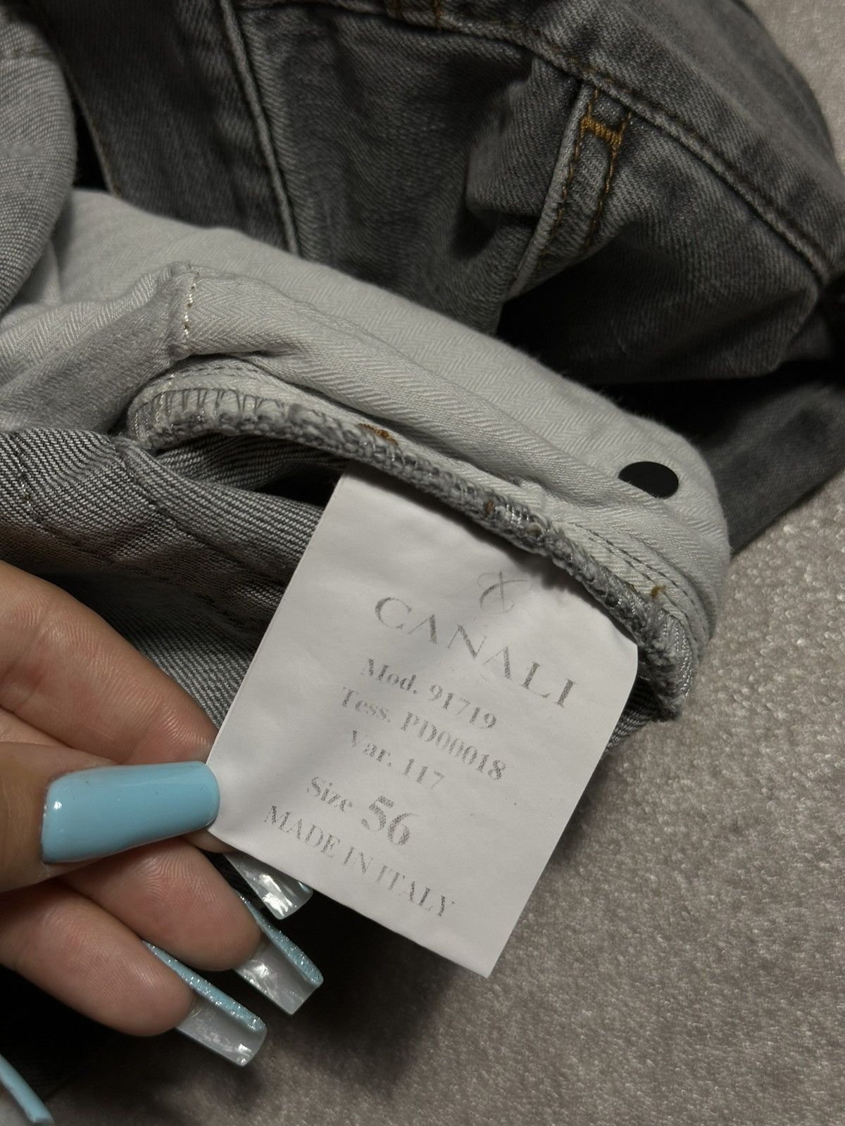 Canali × Japanese Brand Mens Grey Jeans Canali Italy Brand Size US 36 / EU 52 - 6 Thumbnail