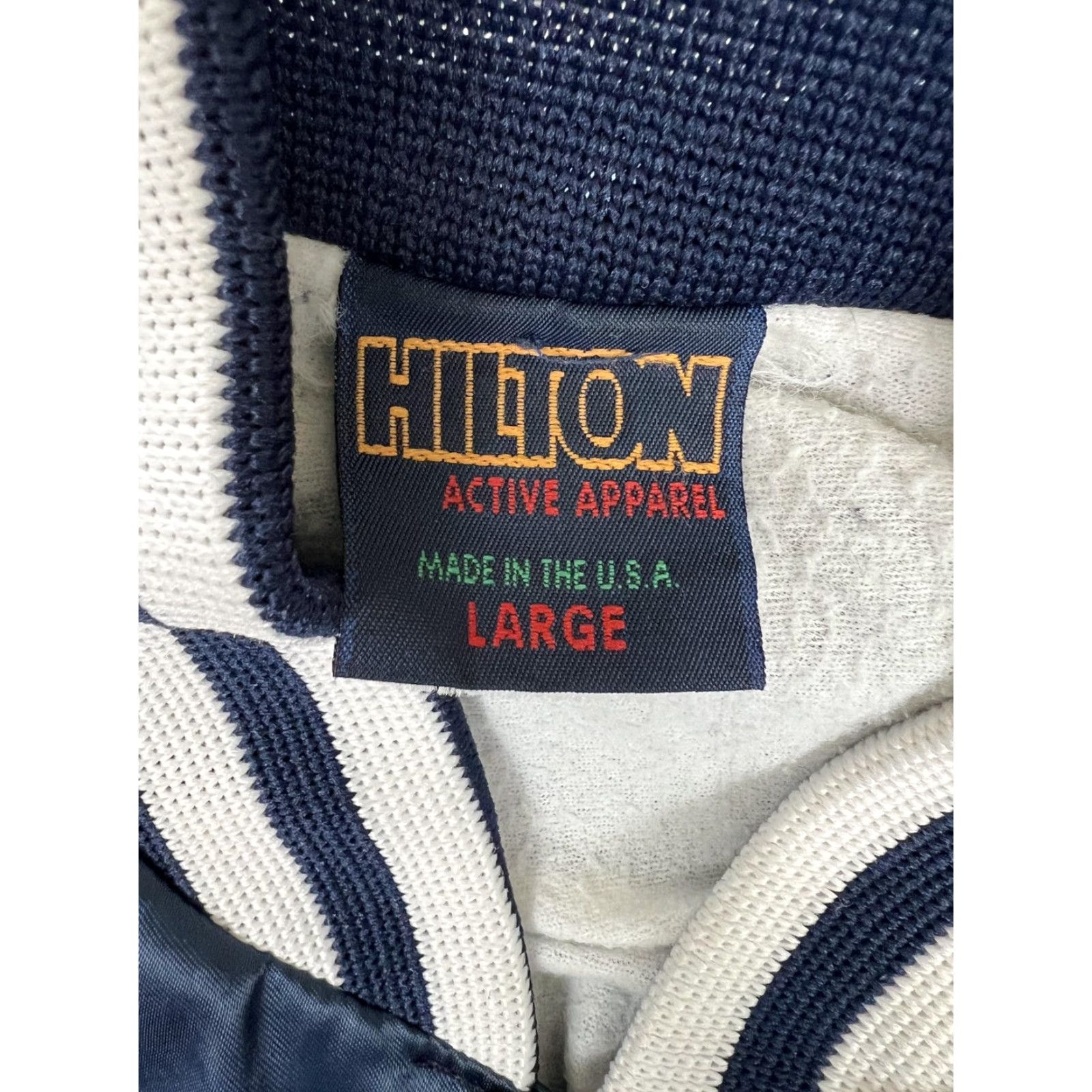 Vintage VINTAGE Hilton AJ-1 West-Mark Trailers Satin Jacket Mens L Navy Blue Varsity Transportation Safety Team USA Size US L / EU 52-54 / 3 - 4 Thumbnail