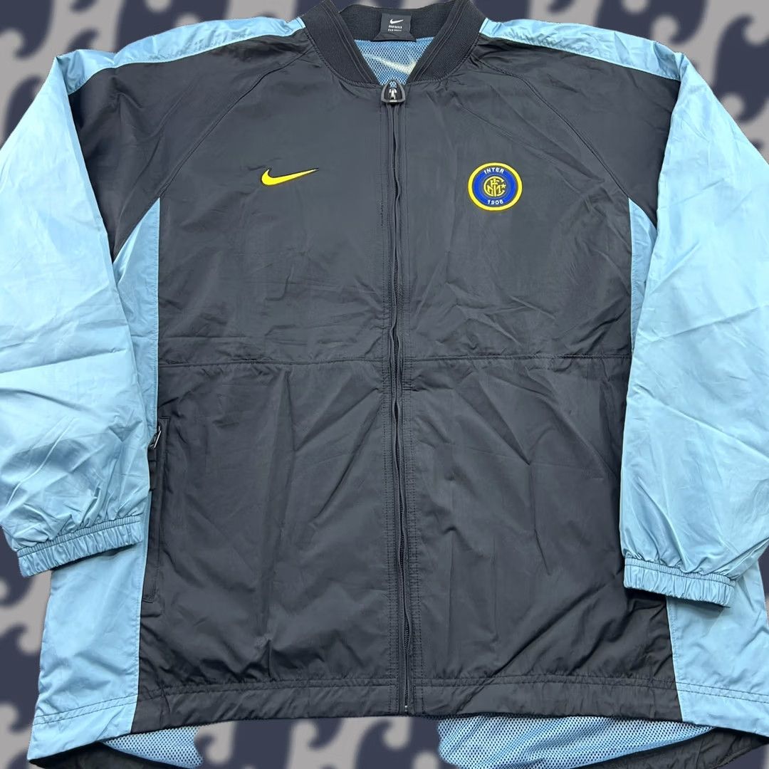 Nike VINTAGE Nike Inter Milan 1999 2000 Jacket Mens L Blue Black Full Zip Football Track Jacket Size US L / EU 52-54 / 3 - 1 Thumbnail