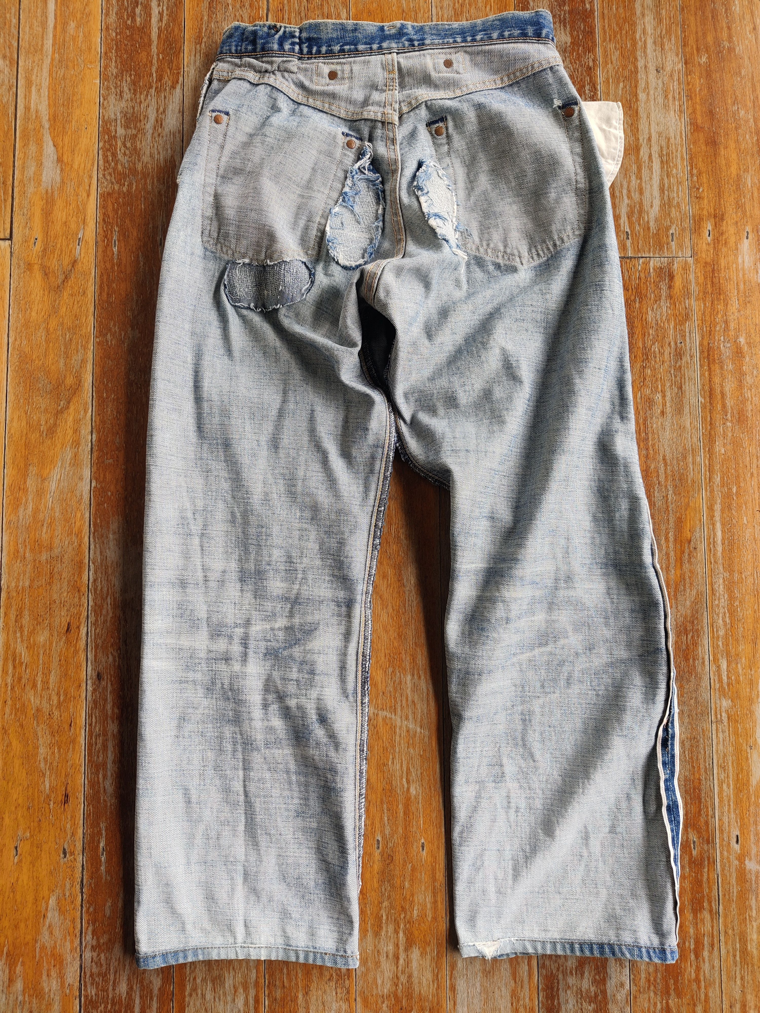Japanese Brand × Levi's Vintage Clothing Vintage Levi's 702 Big E Selvedge Buckle Back Grunge Size US 30 / EU 46 - 3 Thumbnail
