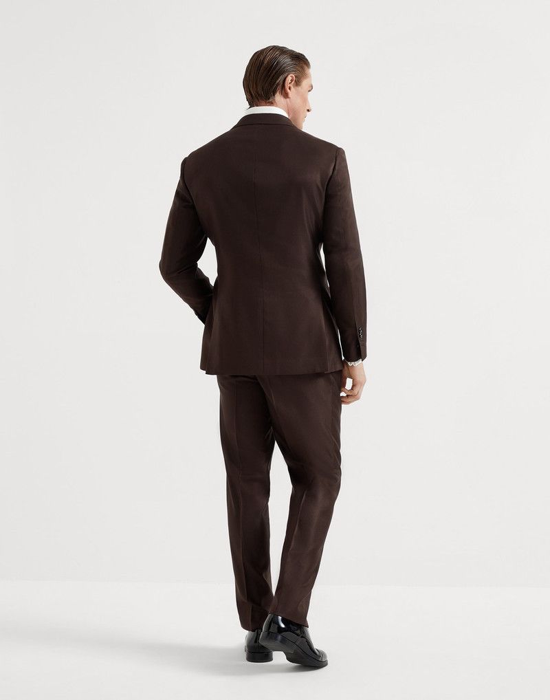 Brunello Cucinelli o1la1rc1a0326 One-And-A-Half Breasted Jacket And Trousers Size US 36 / EU 52 - 2 Thumbnail