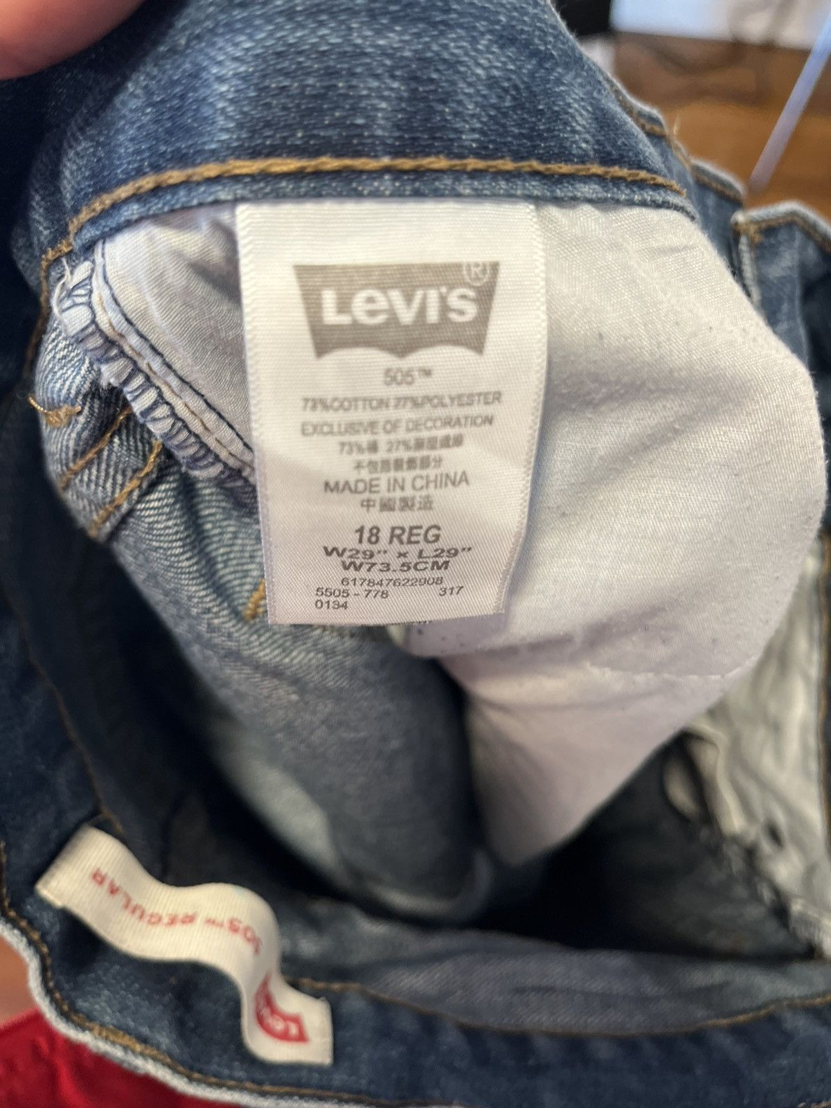 Levi's Levi’s 505 Regular Fit Jeans – Size 29×29 • Unique Painted Size US 29 - 6 Thumbnail