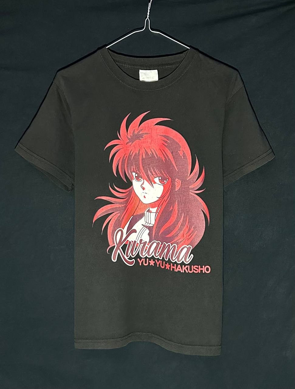 image of Anima x Vintage Yuyu Hakusho Kurama Anime Manga Shonen Jump Shirt Tankobon in Black (Size Medium)