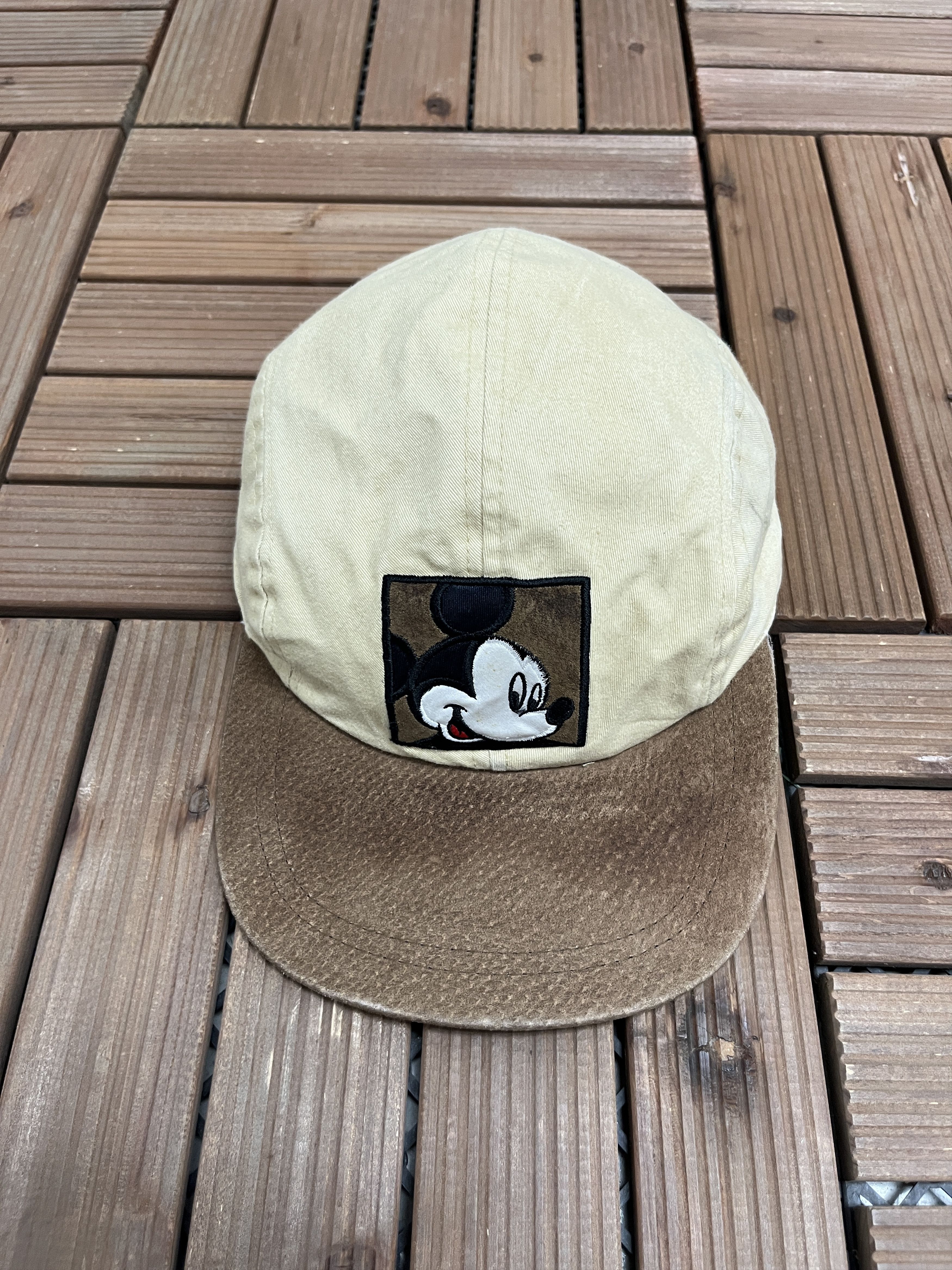 Vintage Mickey Mouse Embroidered Vintage Beige Hat Cap Size ONE SIZE - 2 Thumbnail