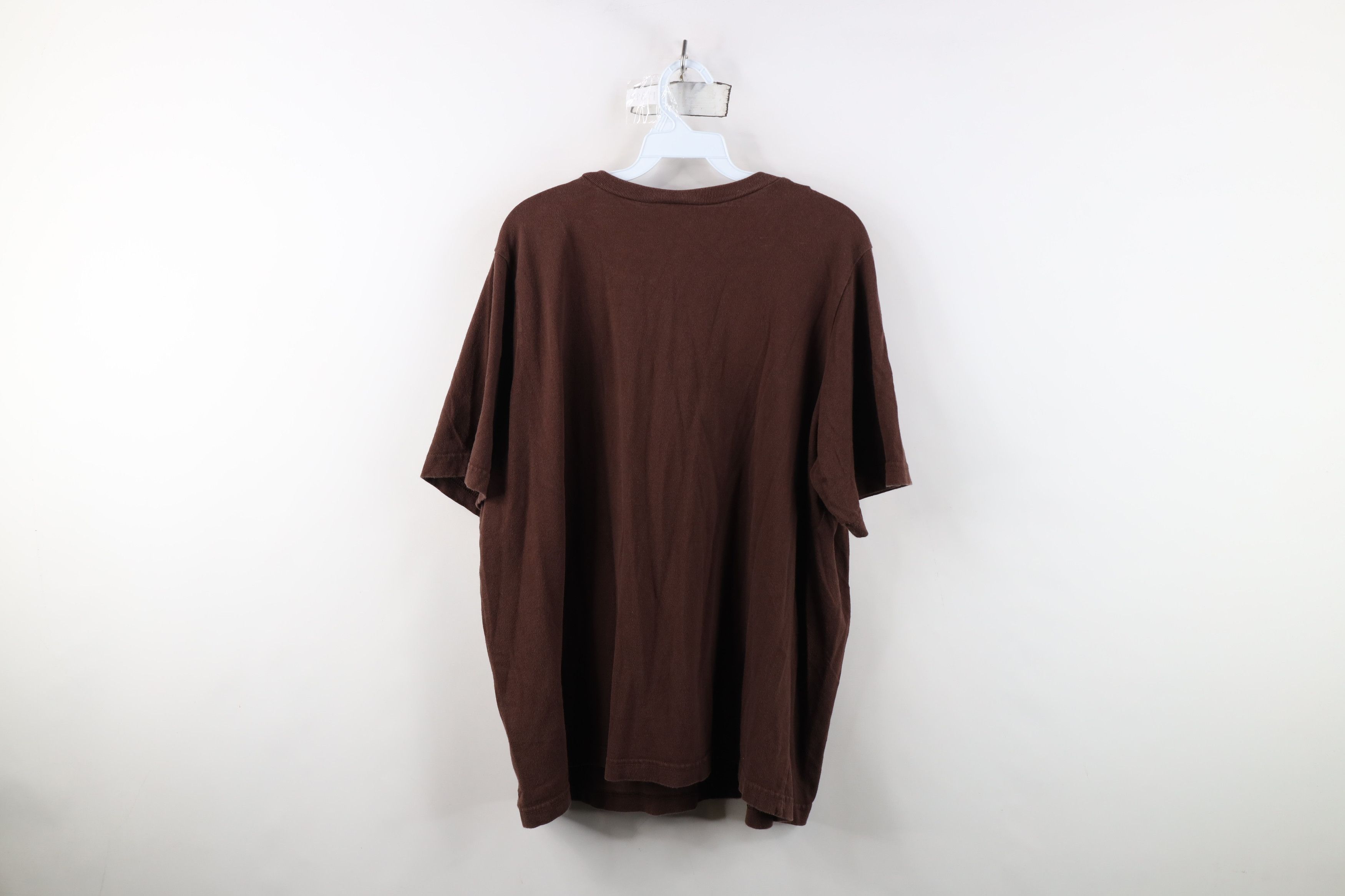 Vintage Vintage 90s Streetwear Boxy Fit Short Sleeve T-Shirt Brown Size US XL / EU 56 / 4 - 7 Thumbnail