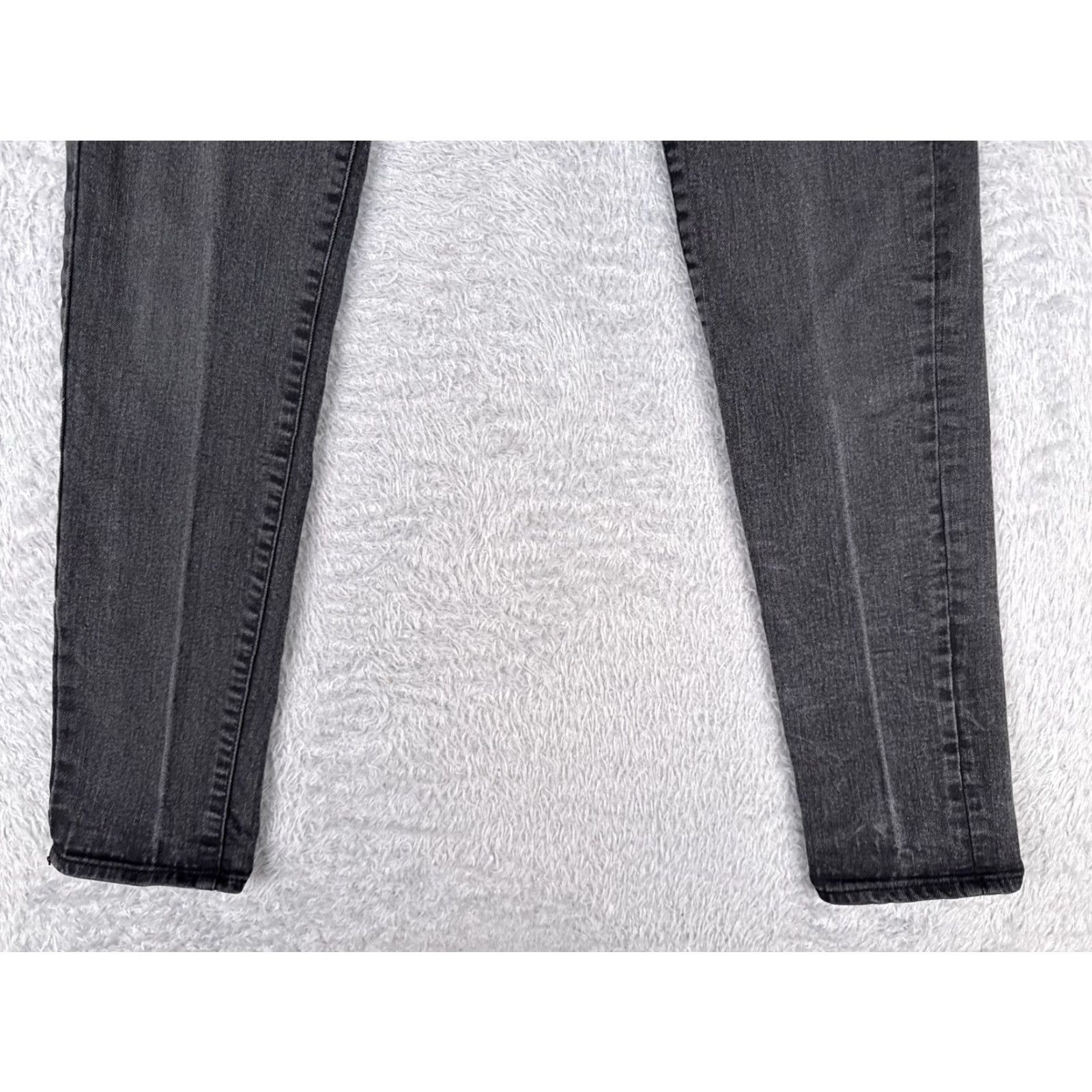 Denime &Denim Jeans Womens 28 Black Skinny Low Rise Stretch Denim Cotton Blend 26x29 5-Pocket Logo Embroidered Button Regular Womens Jeans Size 28" / US 6 / IT 42 - 2 Thumbnail