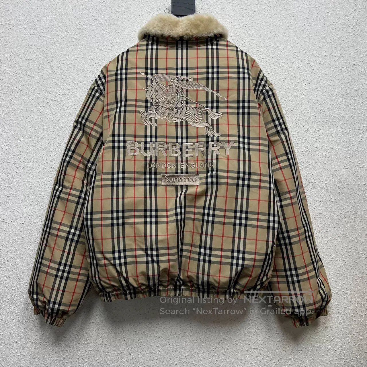 Supreme supreme x burberry embroidered puffer jacket. Size US L / EU 52-54 / 3 - 2 Thumbnail