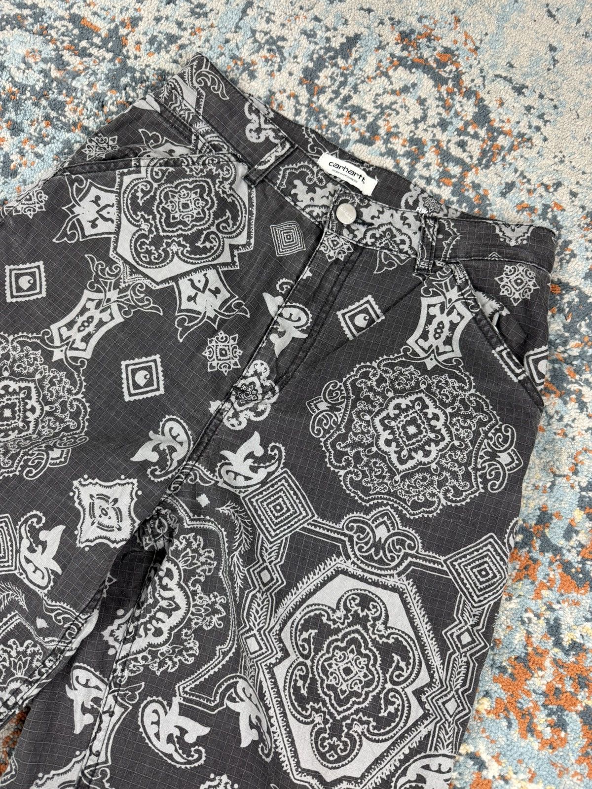 Carhartt Wip × Vintage Rare Vintage y2k Carhartt WIP baggy paisley bandana pants Size US 28 / EU 44 - 4 Thumbnail