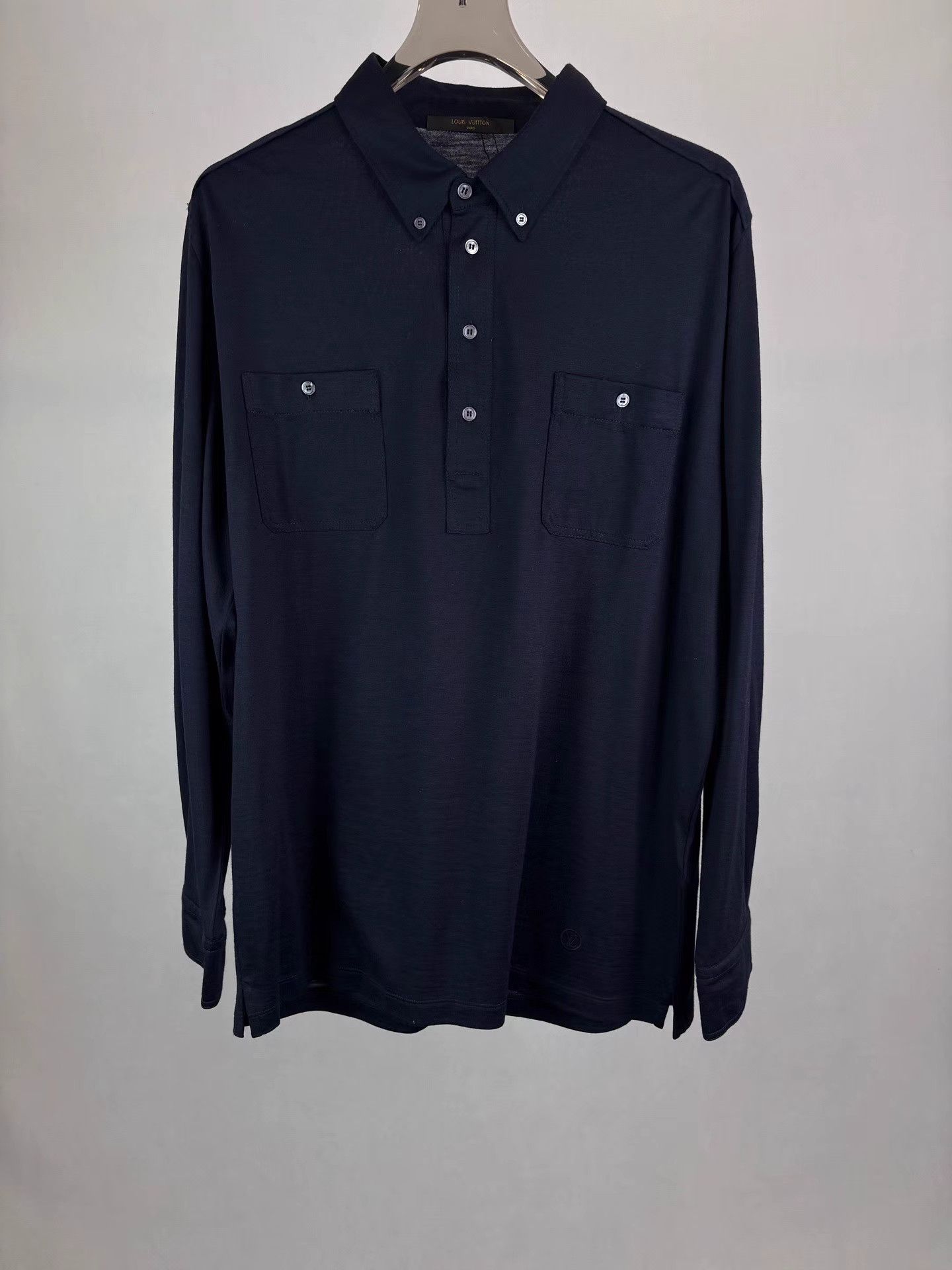 Louis Vuitton LOUIS VUITTON Chest Pocket Long Sleeve Polo K1 Size US XXL / EU 58 / 5 - 1 Thumbnail