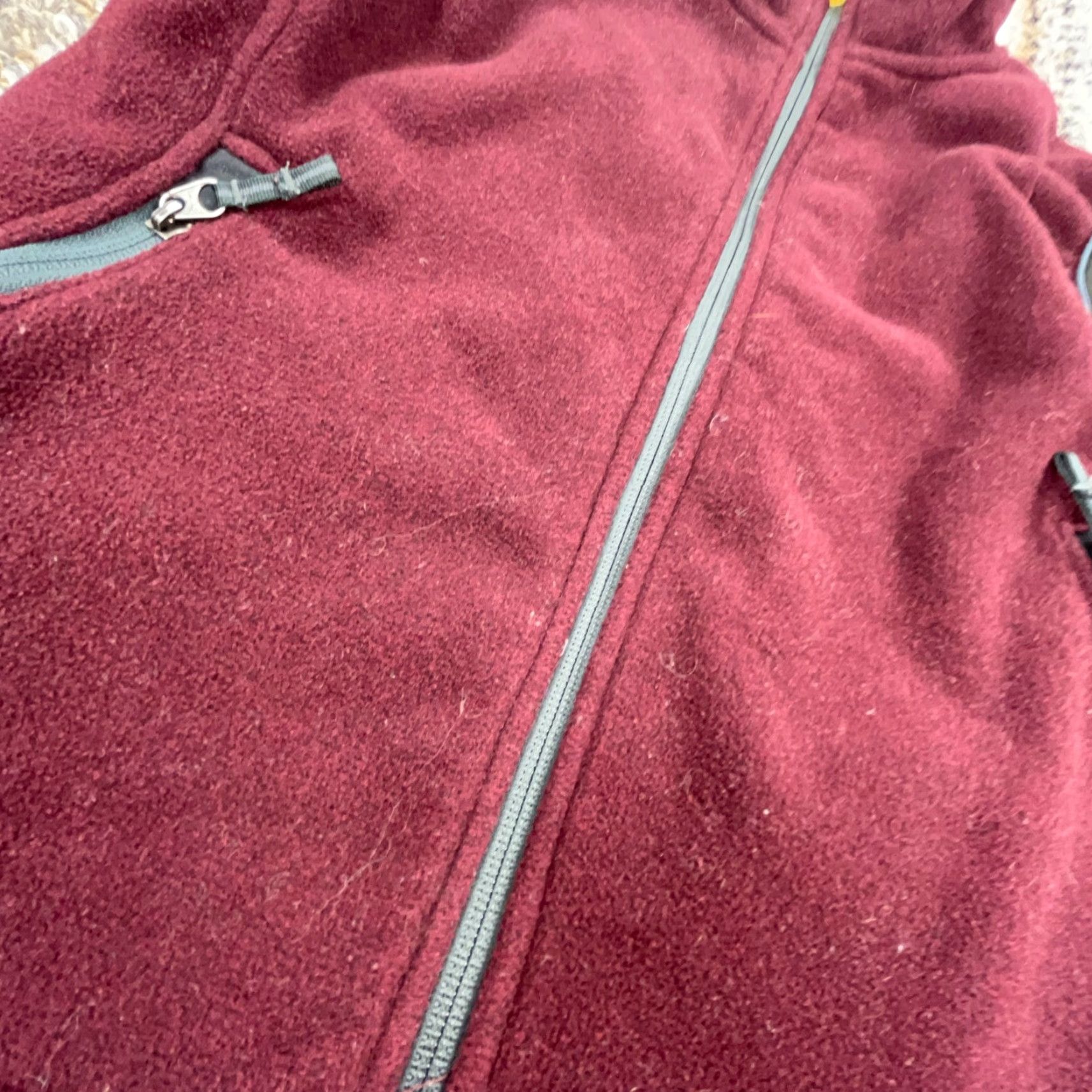 Vintage REI Vest Women M Mooron Gray Full Zip Fleece Sweater Jacket Layer Ladies Red * Size M / US 6-8 / IT 42-44 - 5 Thumbnail