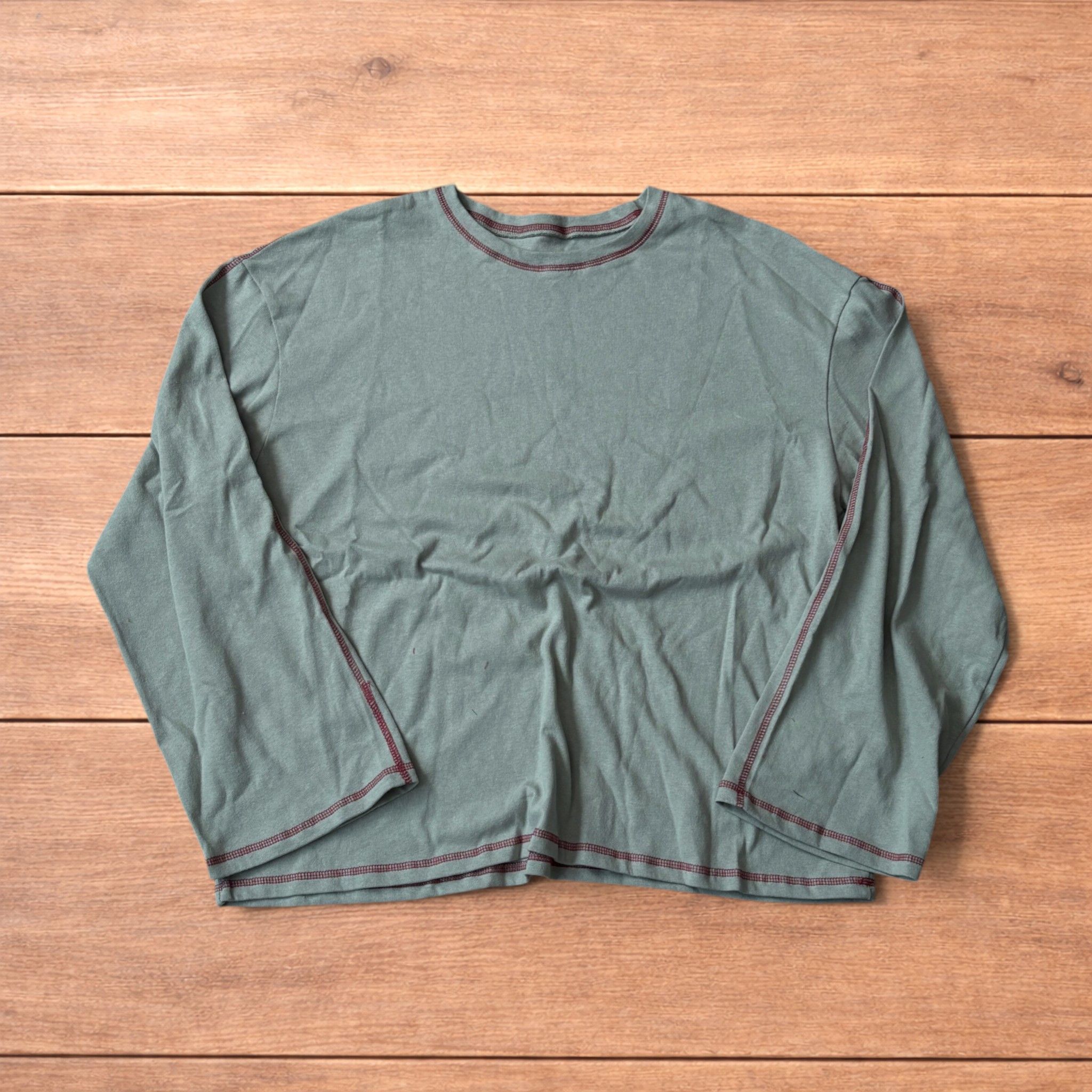 Japanese Brand Vintage style relaxed long sleeve top tshirt in teal blue. Size US M / EU 48-50 / 2 - 1 Thumbnail