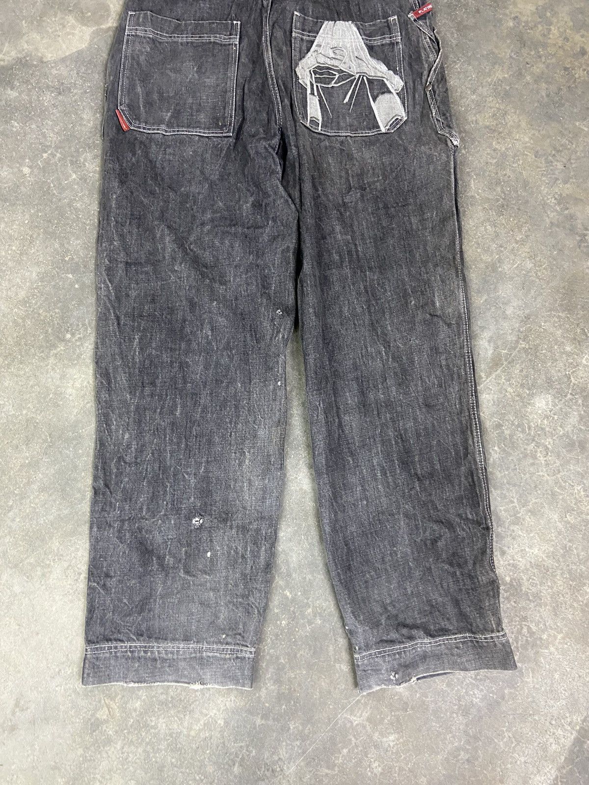 Fubu 🔥 Vintage y2k Fubu Platinum jeans Embroidery back hit Size US 36 / EU 52 - 4 Thumbnail