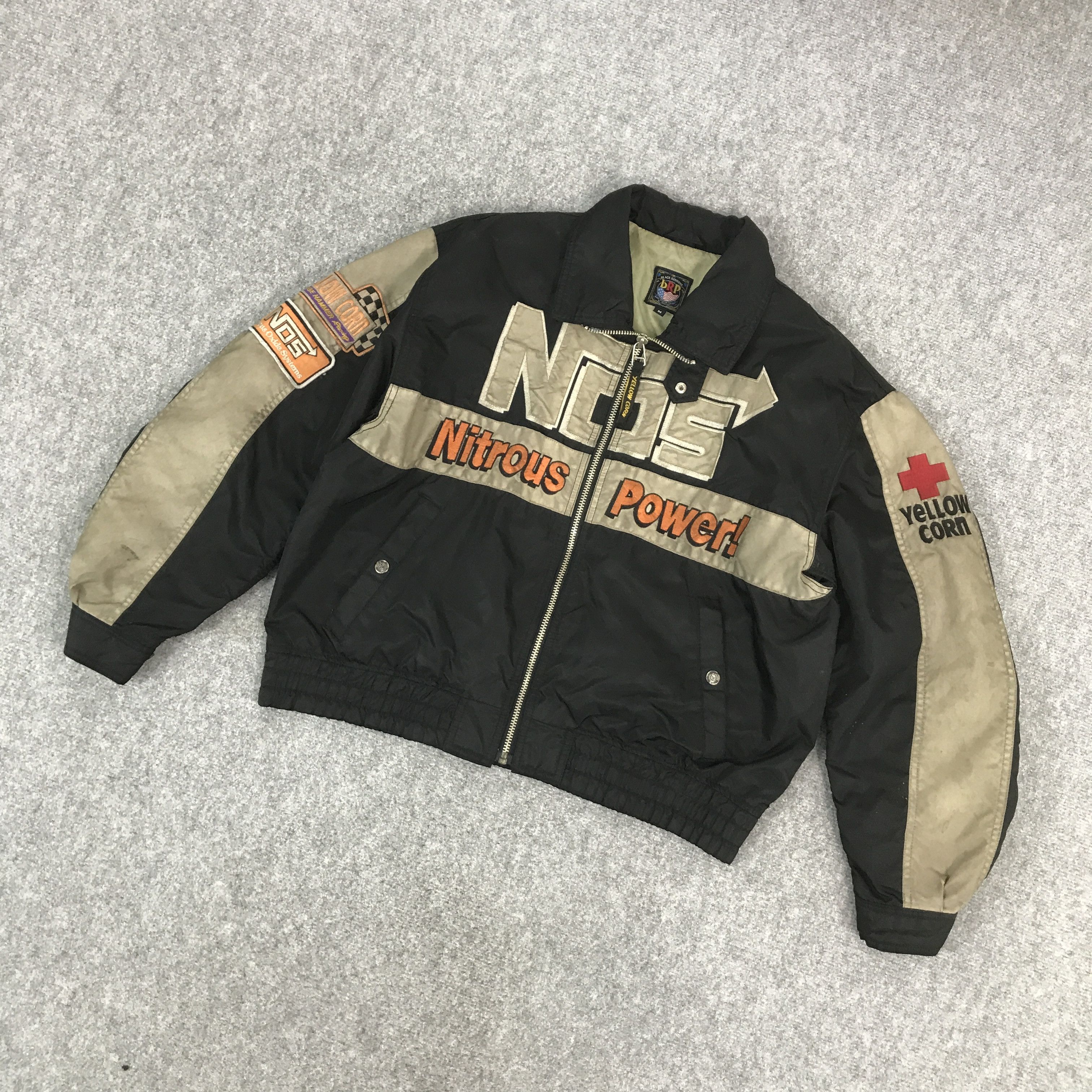 Japanese Brand × YELLOW CORN YELLOW CORN RACING BLACK BOMBER JACKET Size US M / EU 48-50 / 2 - 5 Thumbnail