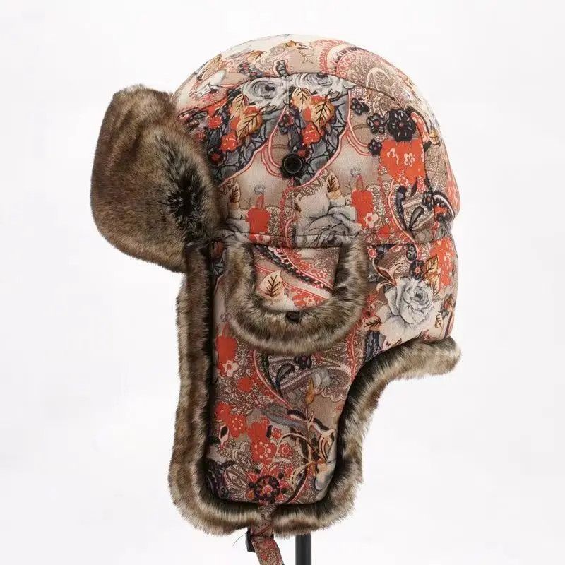 Japanese Brand Bomber Hat Faux Earflap Cap Ushanka (56cm) Size ONE SIZE - 4 Thumbnail