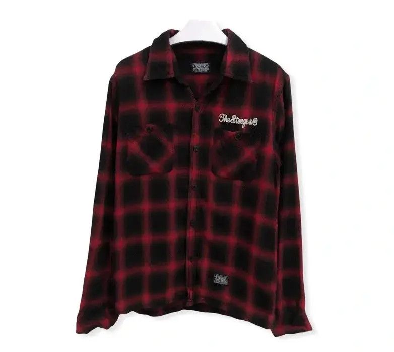 Japanese Brand Stooge Motor Club Flannel Shirt 👕